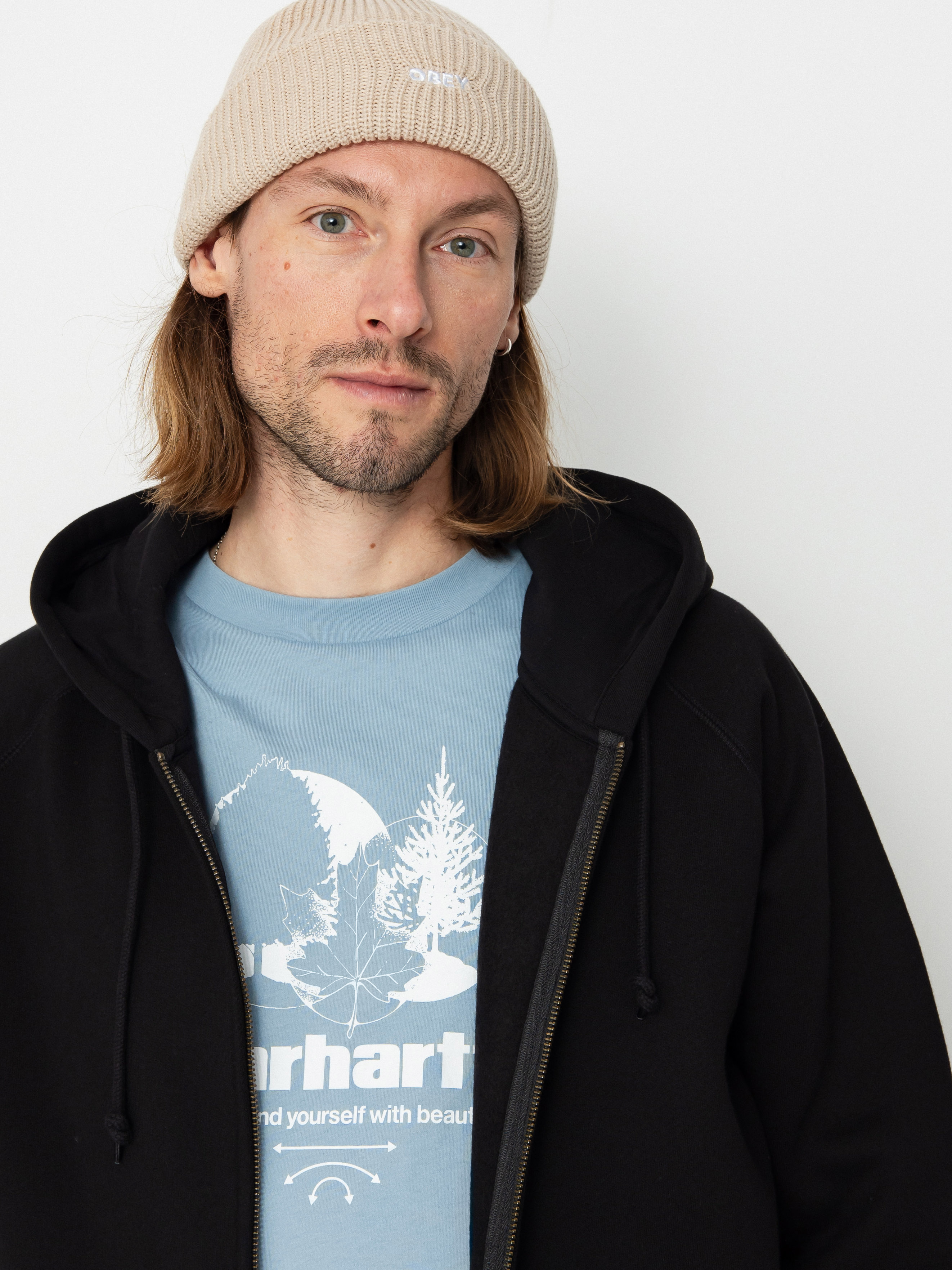 Bluza z kapturem Carhartt WIP Chase ZHD (black/gold)