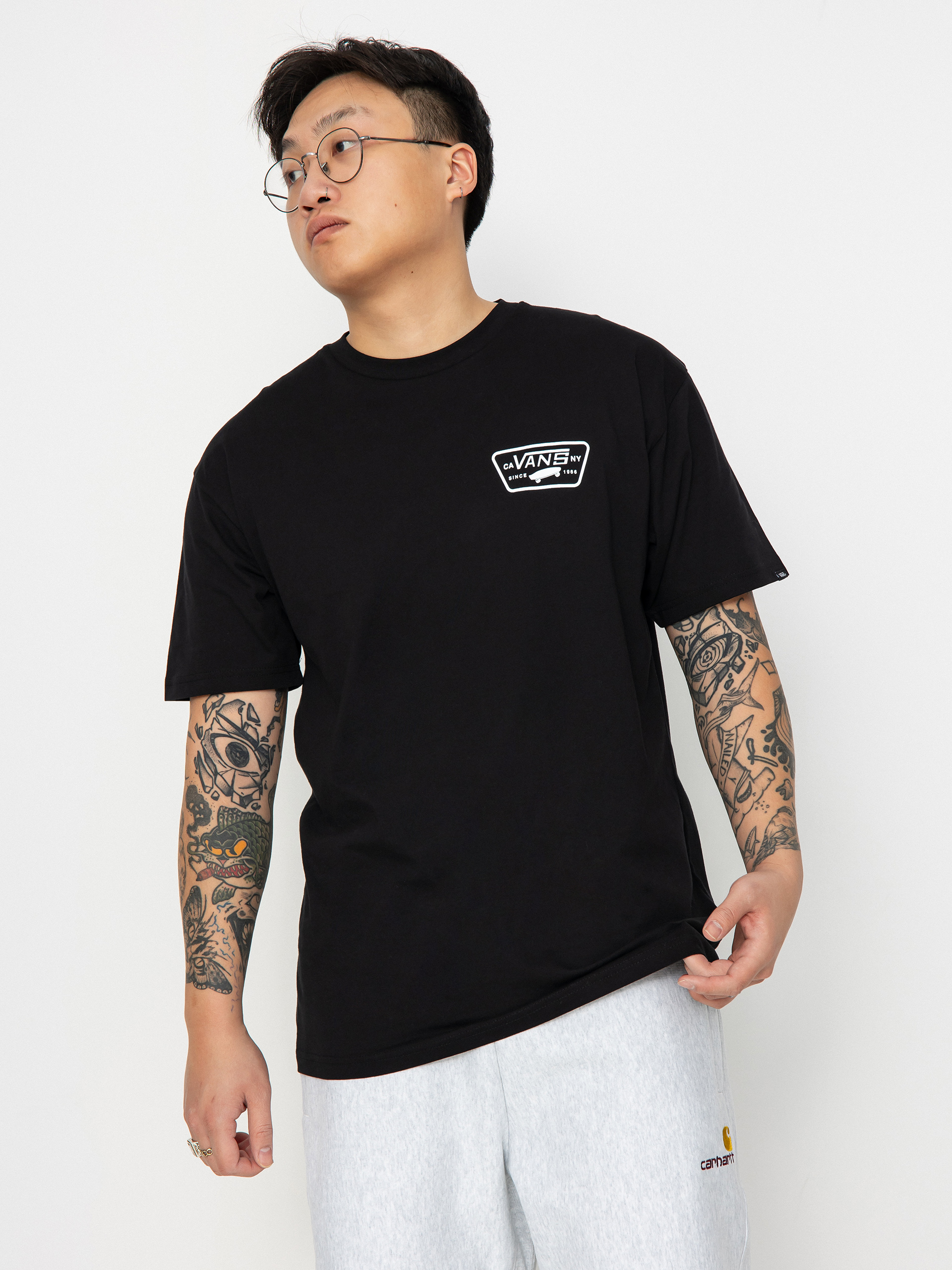 T-shirt Vans Full Patch Back (black/white)