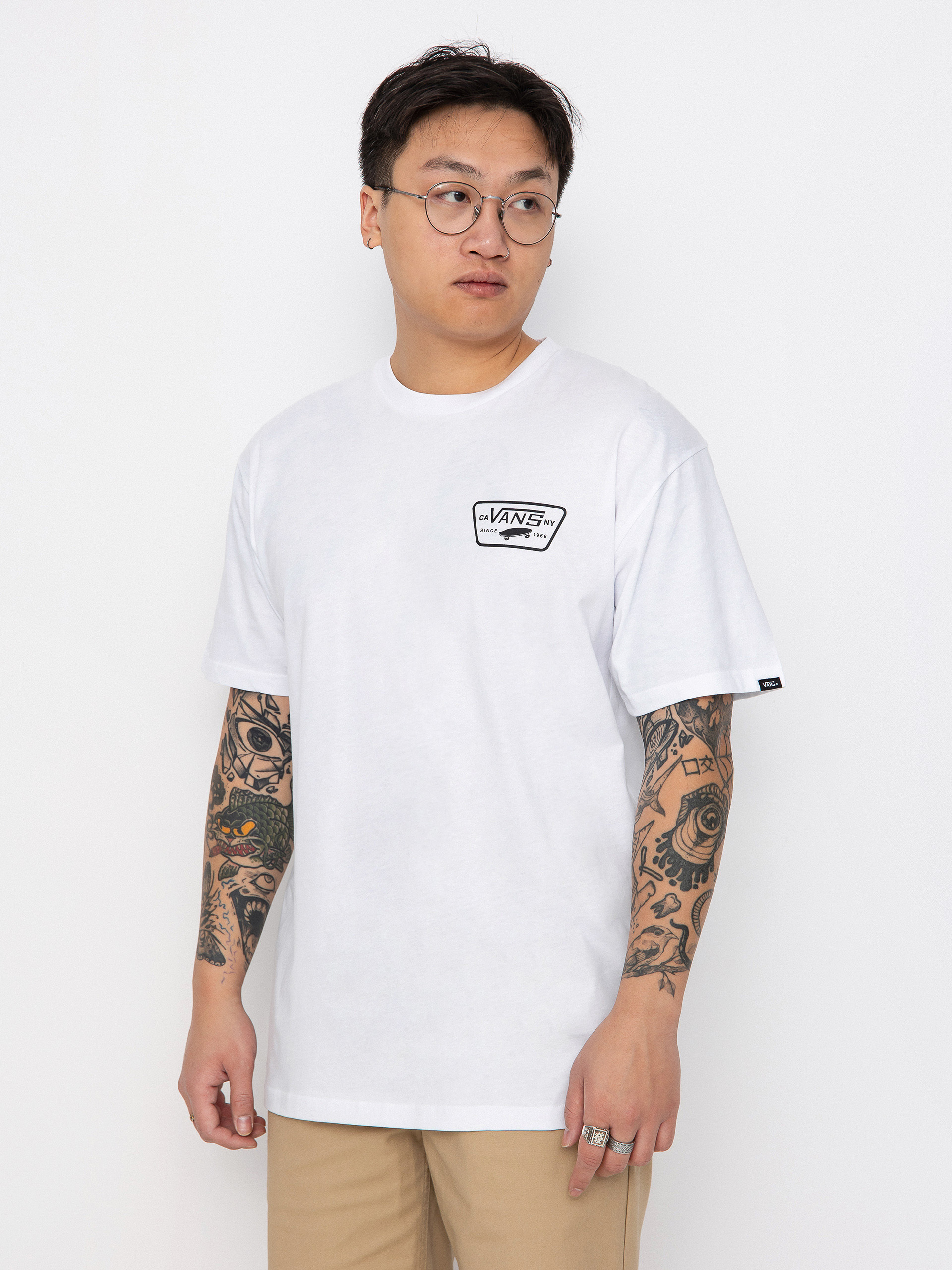 T-shirt Vans Full Patch Back (white/black)