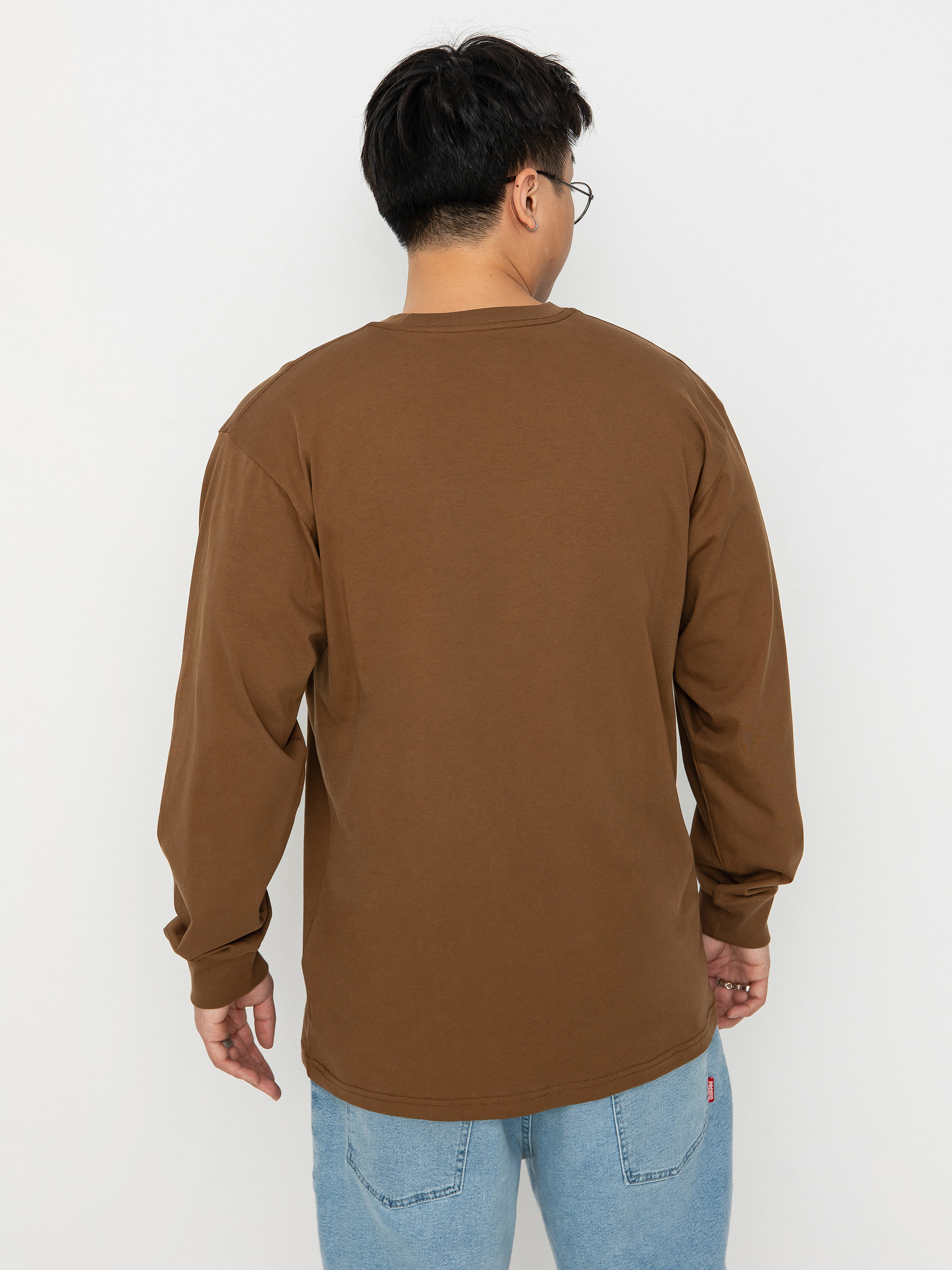 Longsleeve Vans Left Chest Hit (coffee liquer/black)