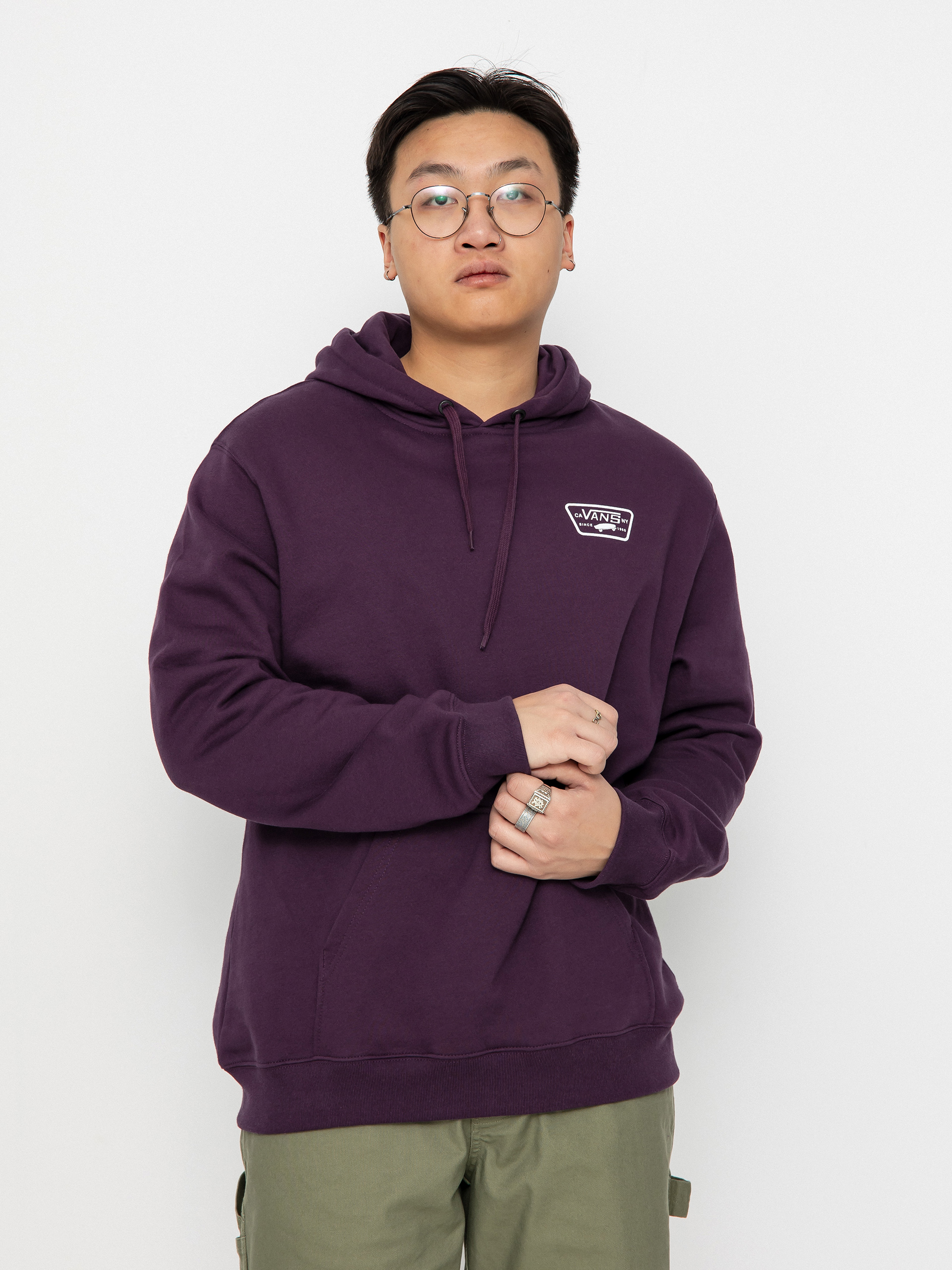 Bluza z kapturem Vans Full Patched II HD (blackberry wine)