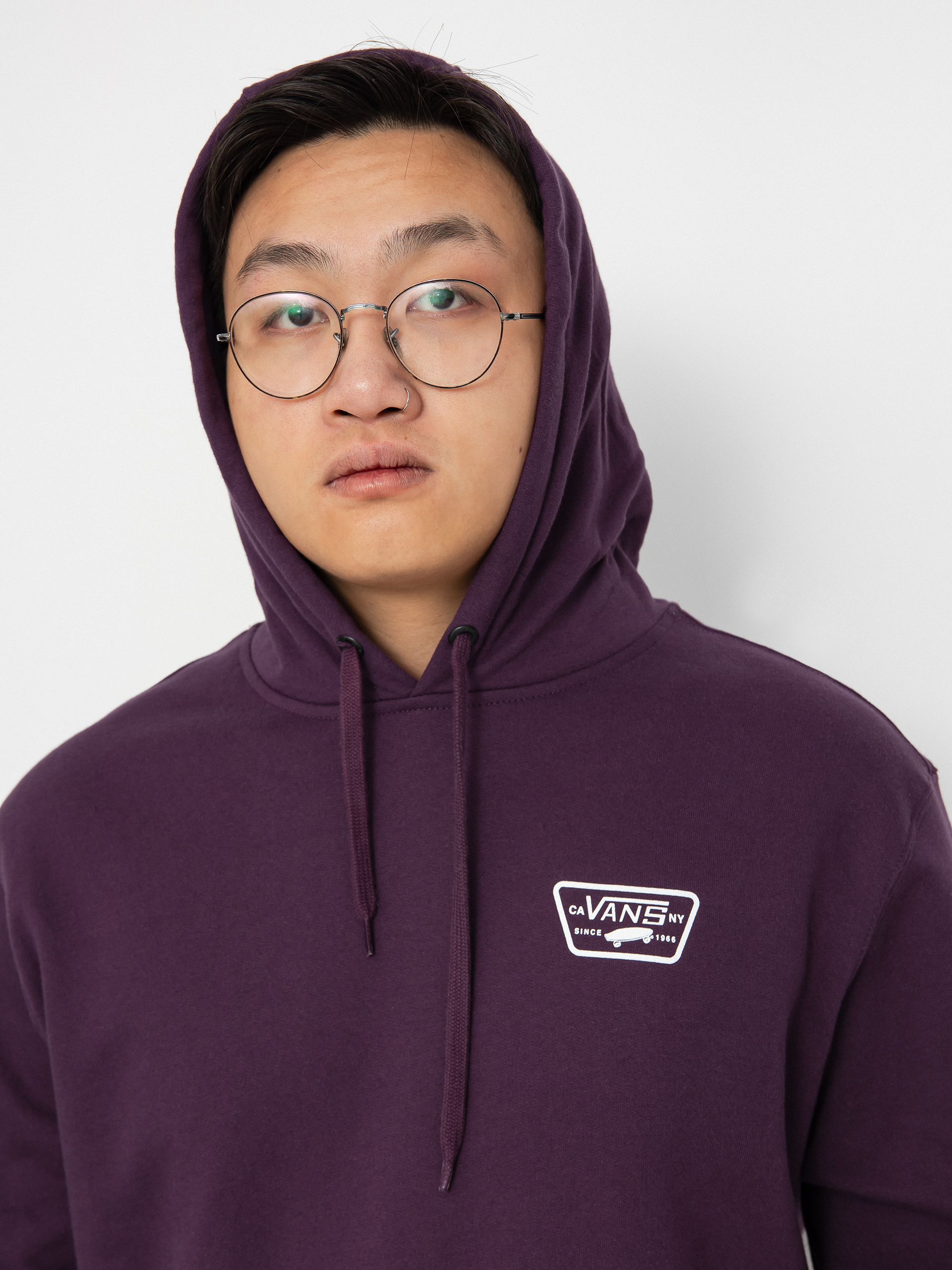 Bluza z kapturem Vans Full Patched II HD (blackberry wine)