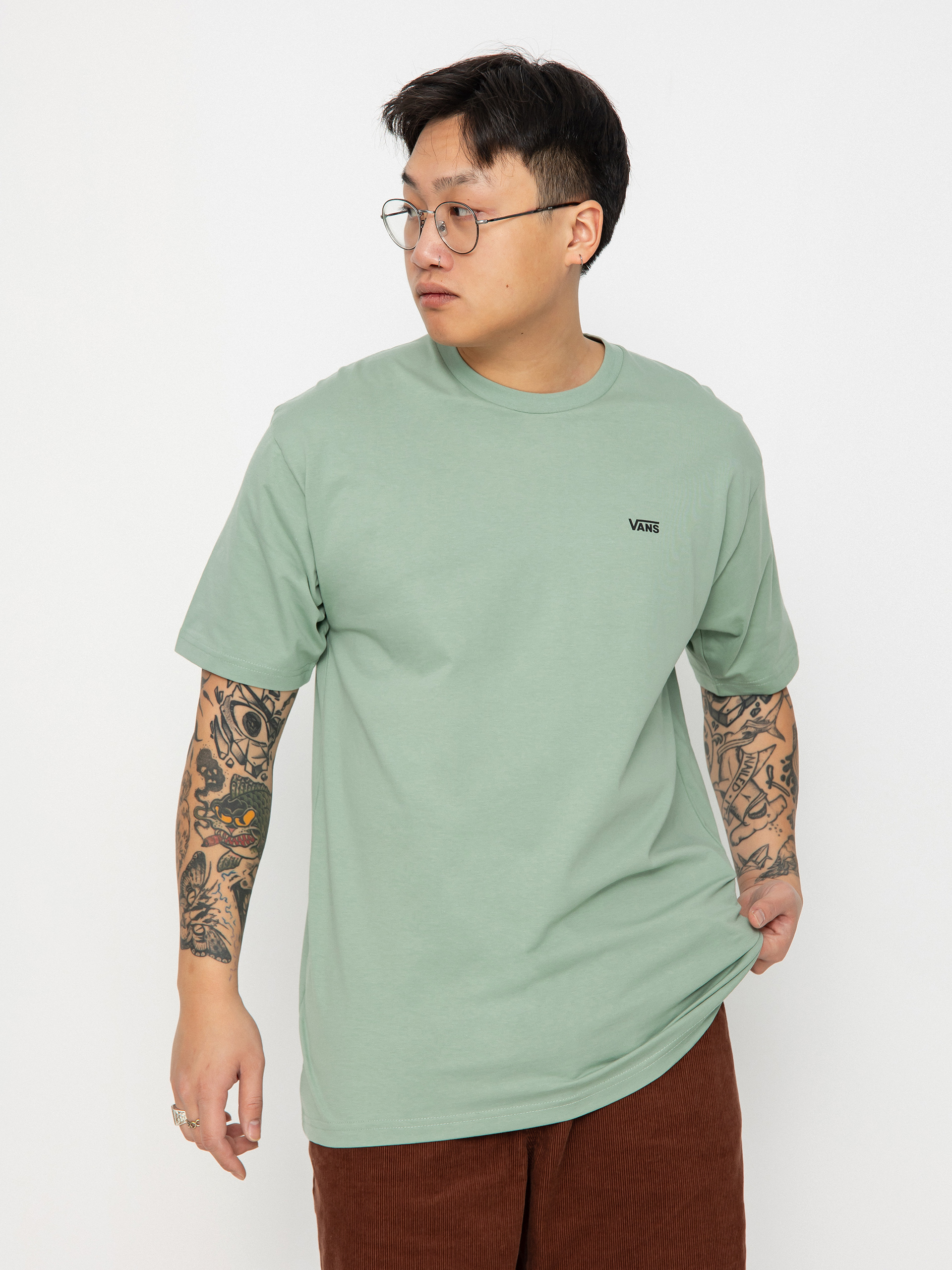 T-shirt Vans Left Chest Logo (iceberg green)