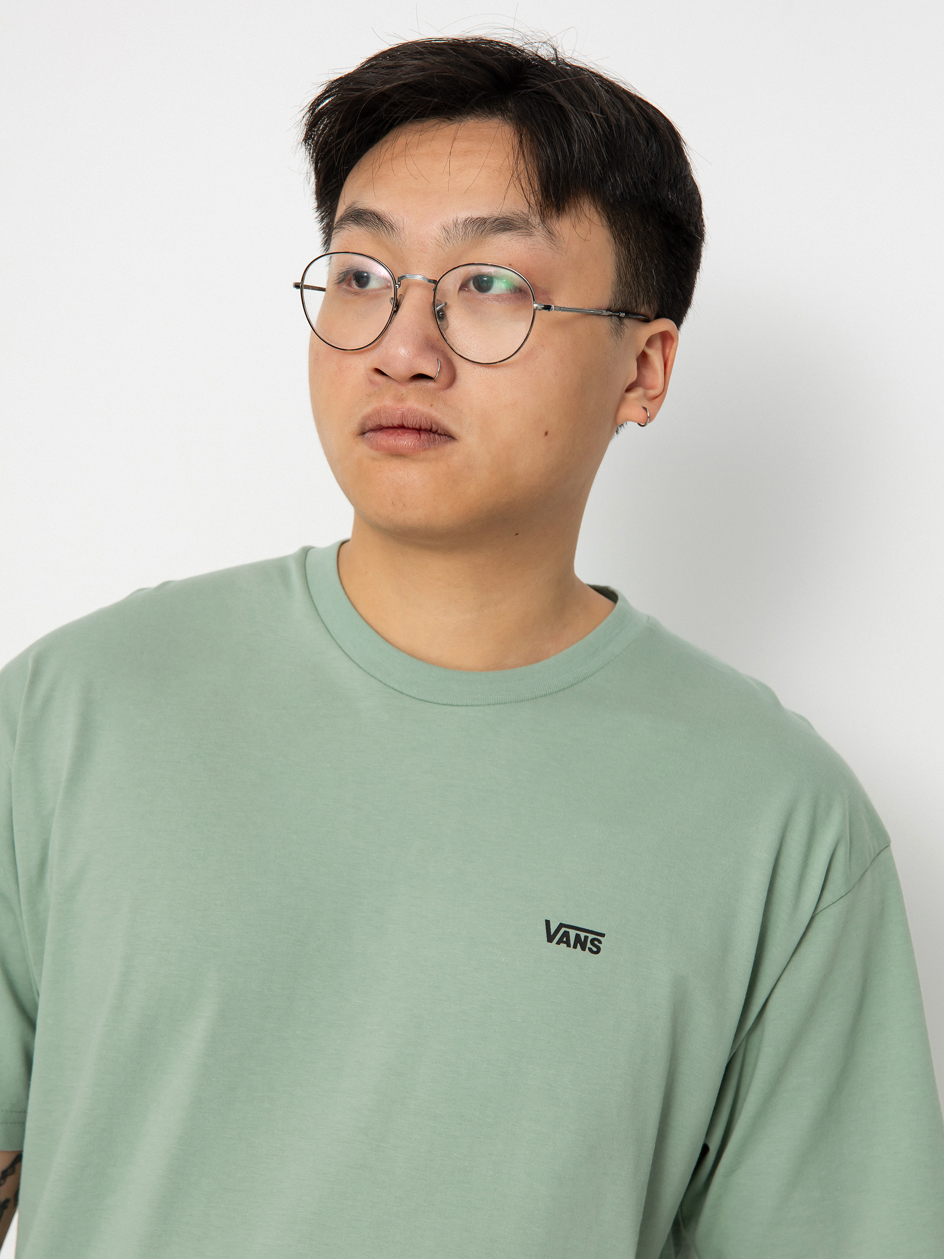 T-shirt Vans Left Chest Logo (iceberg green)