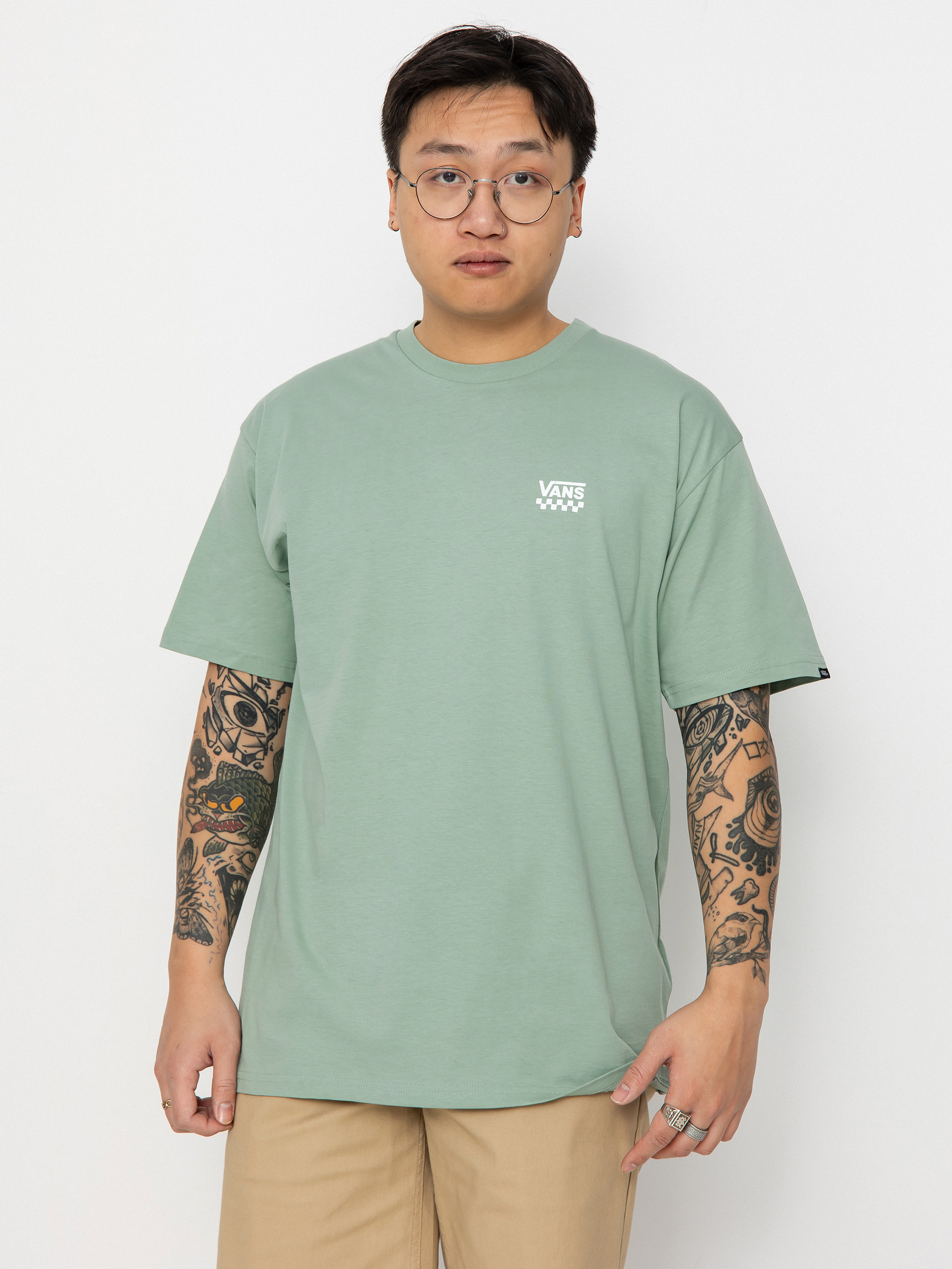 T-shirt Vans Left Chest Logo II (iceberg green)