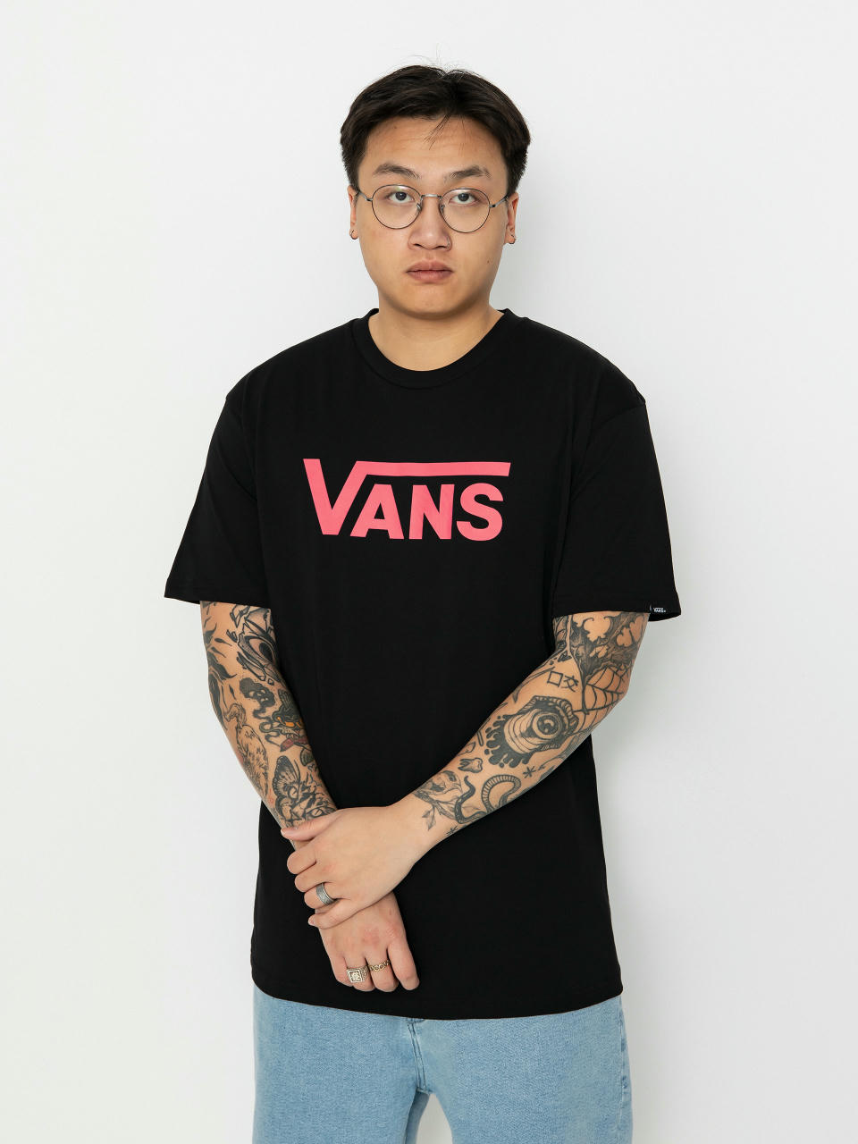 T-shirt Vans Classic (black/honeysuckle)