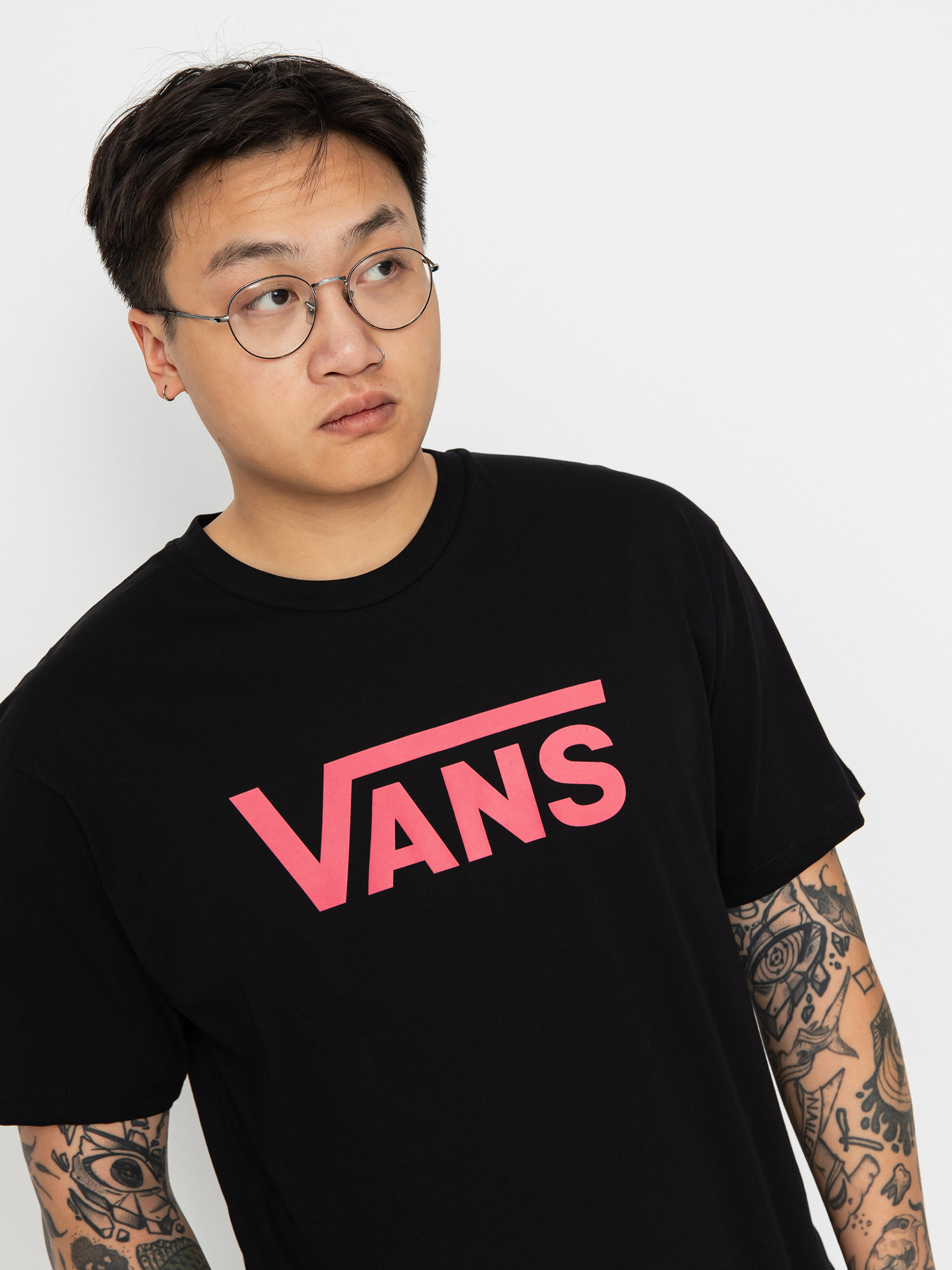 T-shirt Vans Classic (black/honeysuckle)