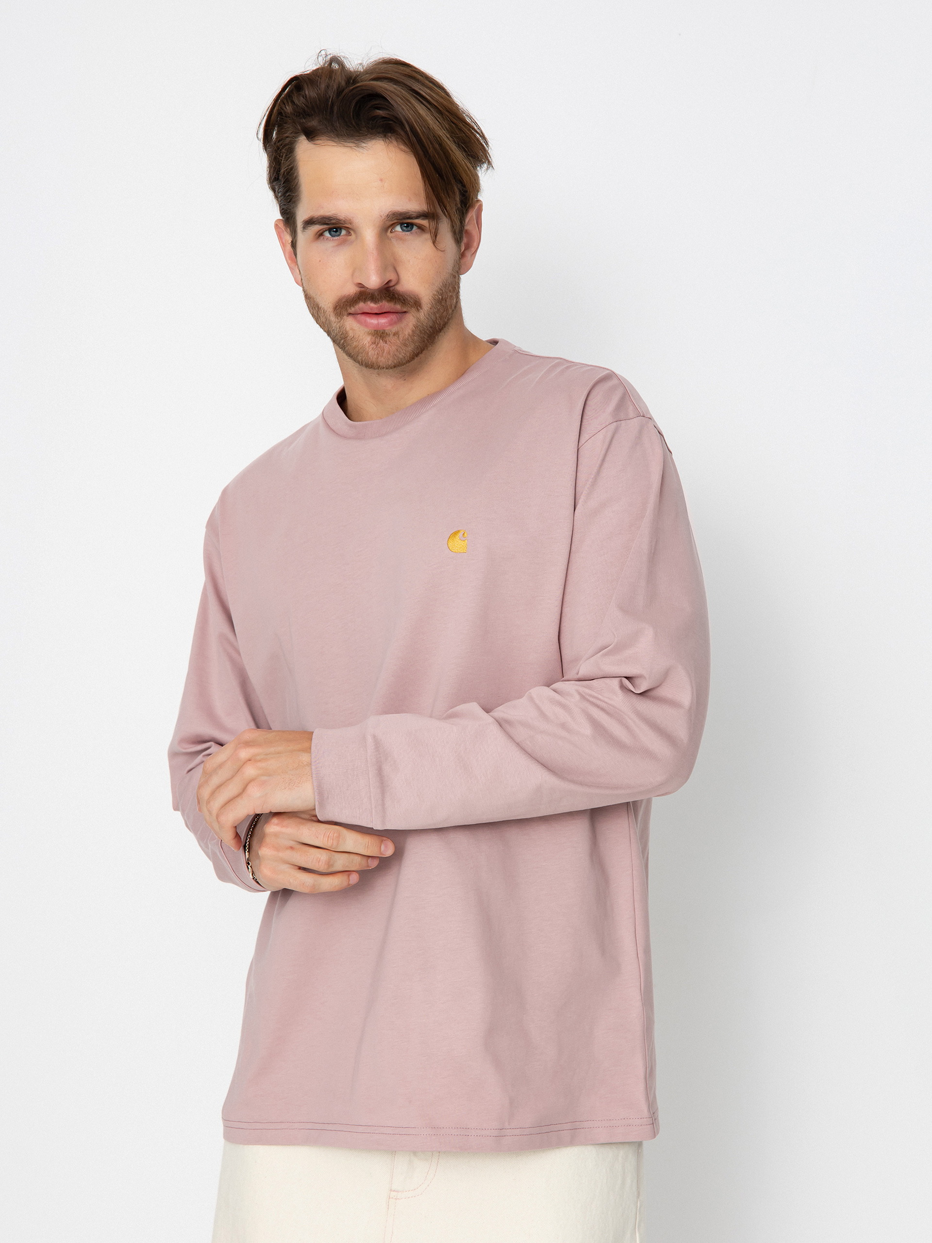 Longsleeve Carhartt WIP Chase (glassy pink/gold)