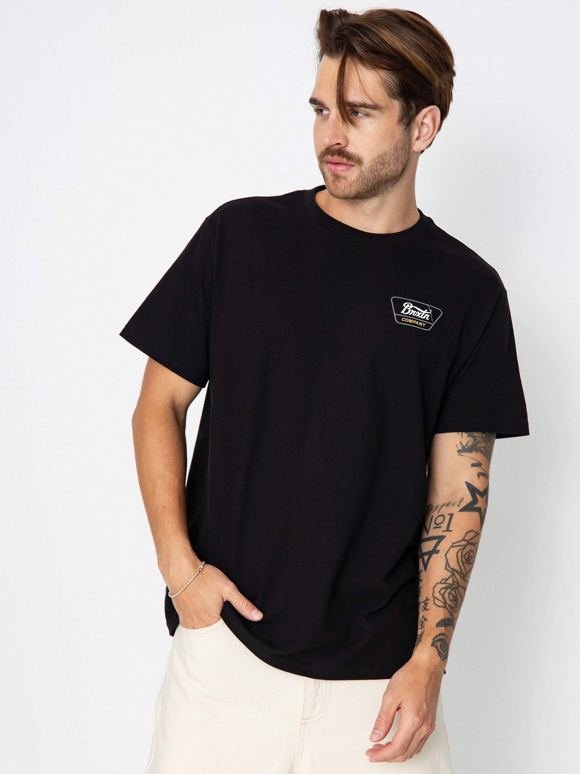 T-shirt Brixton Linwood Stt (black/casa red/white)