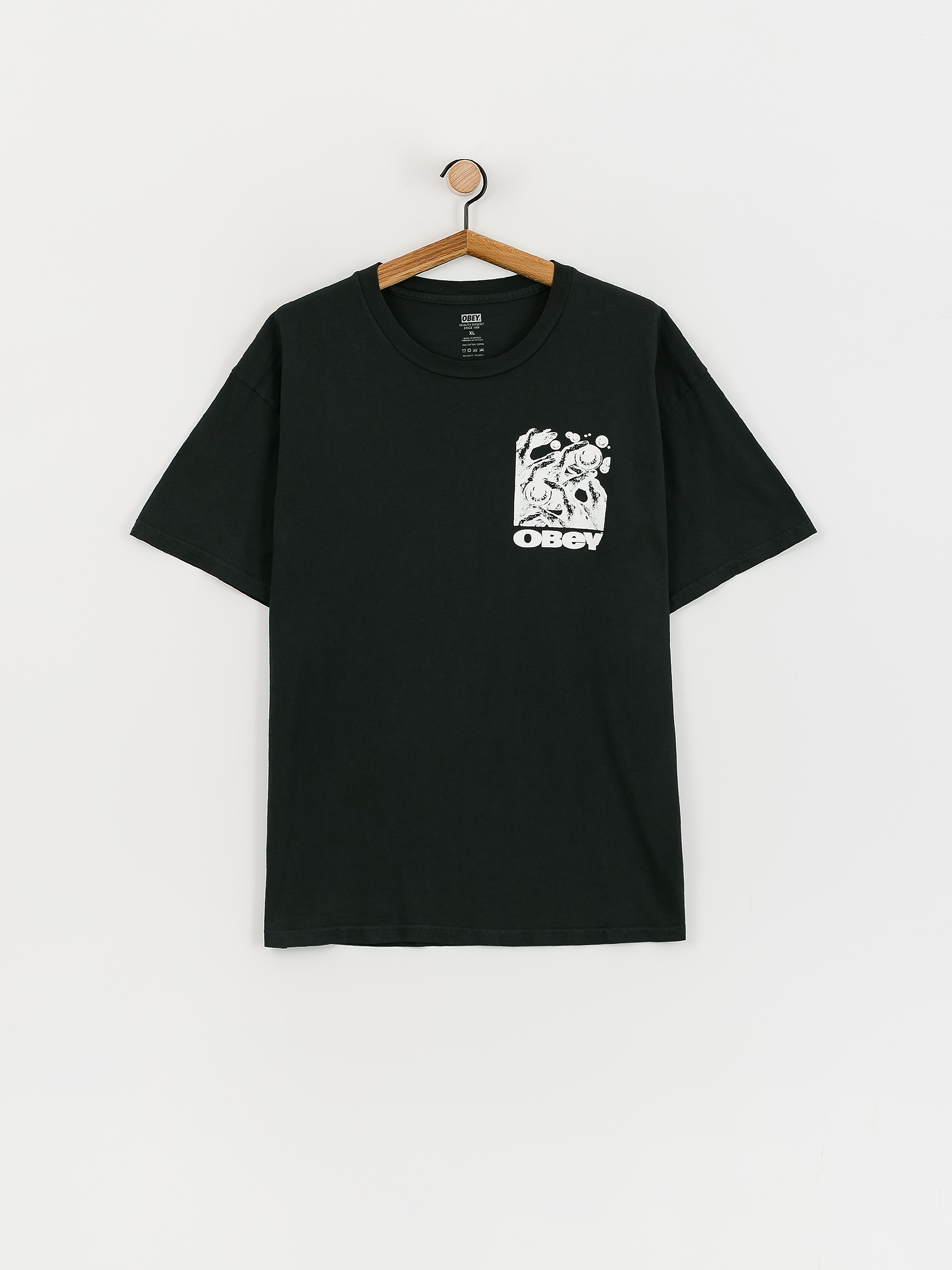 T-shirt OBEY Eyes In My Head - czarny (pigment vintage black)