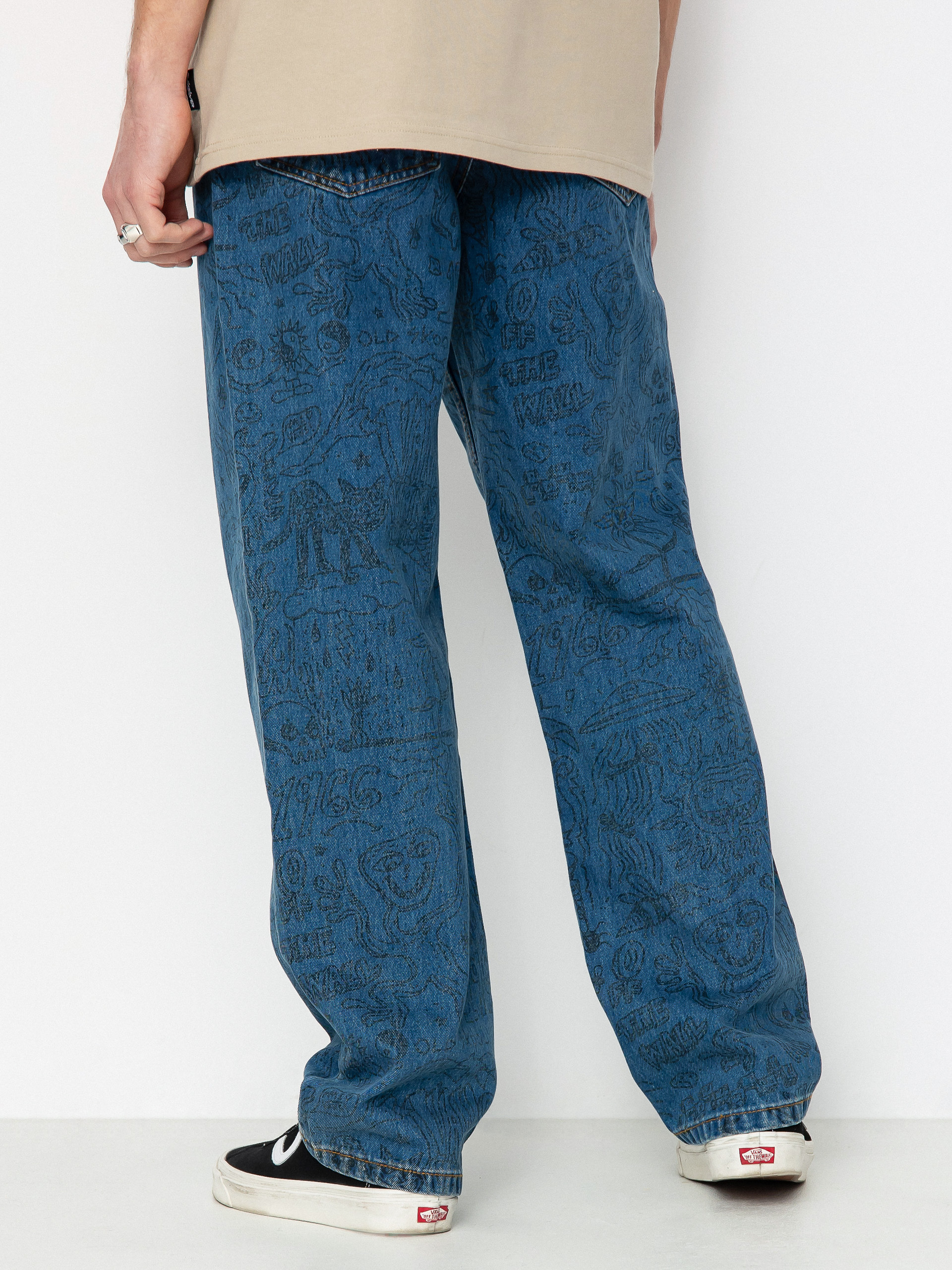 Spodnie Vans Check 5 Printed Loose Denim (vintage indigo)