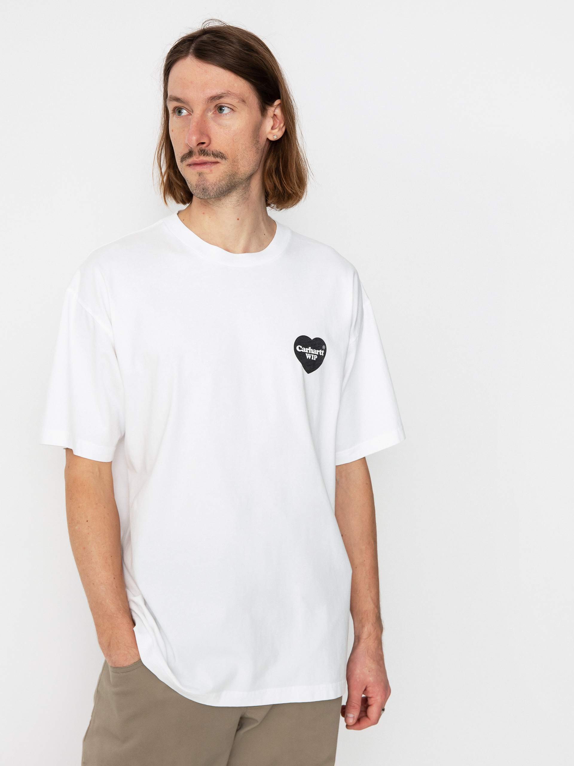 T-shirt Carhartt WIP Heart Bandana - biały (white/black)