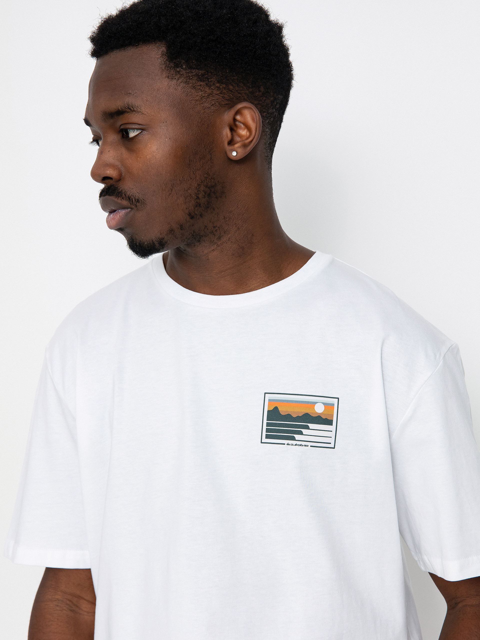 T-shirt Quiksilver Land And Sea (white)