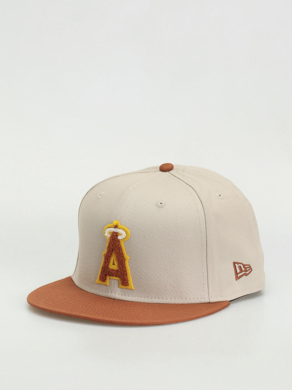 Czapka z daszkiem New Era Boucle 59Fifty Anaheim Angels (stone/brown)