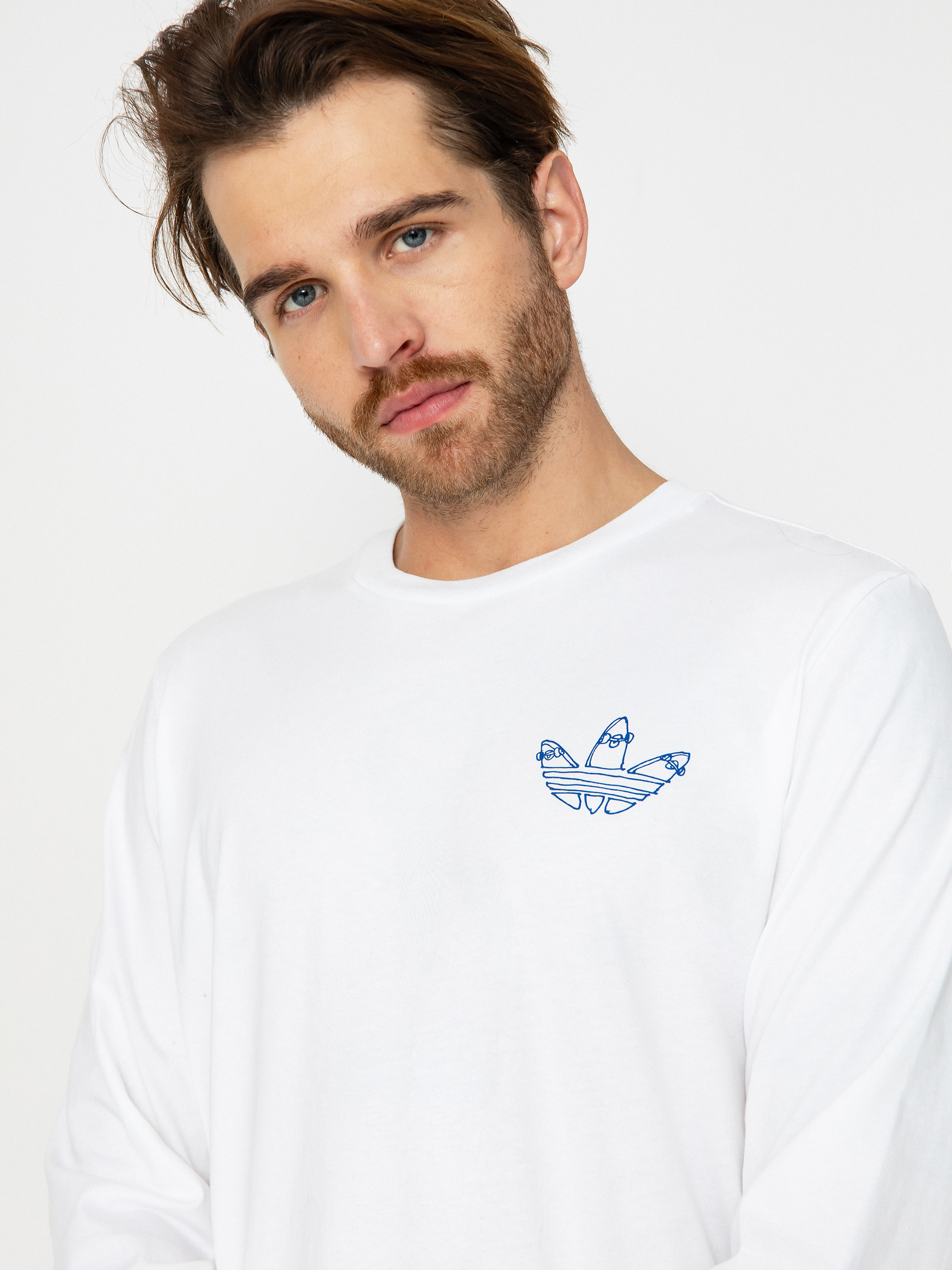 Longsleeve adidas Hjones (white/royblu)