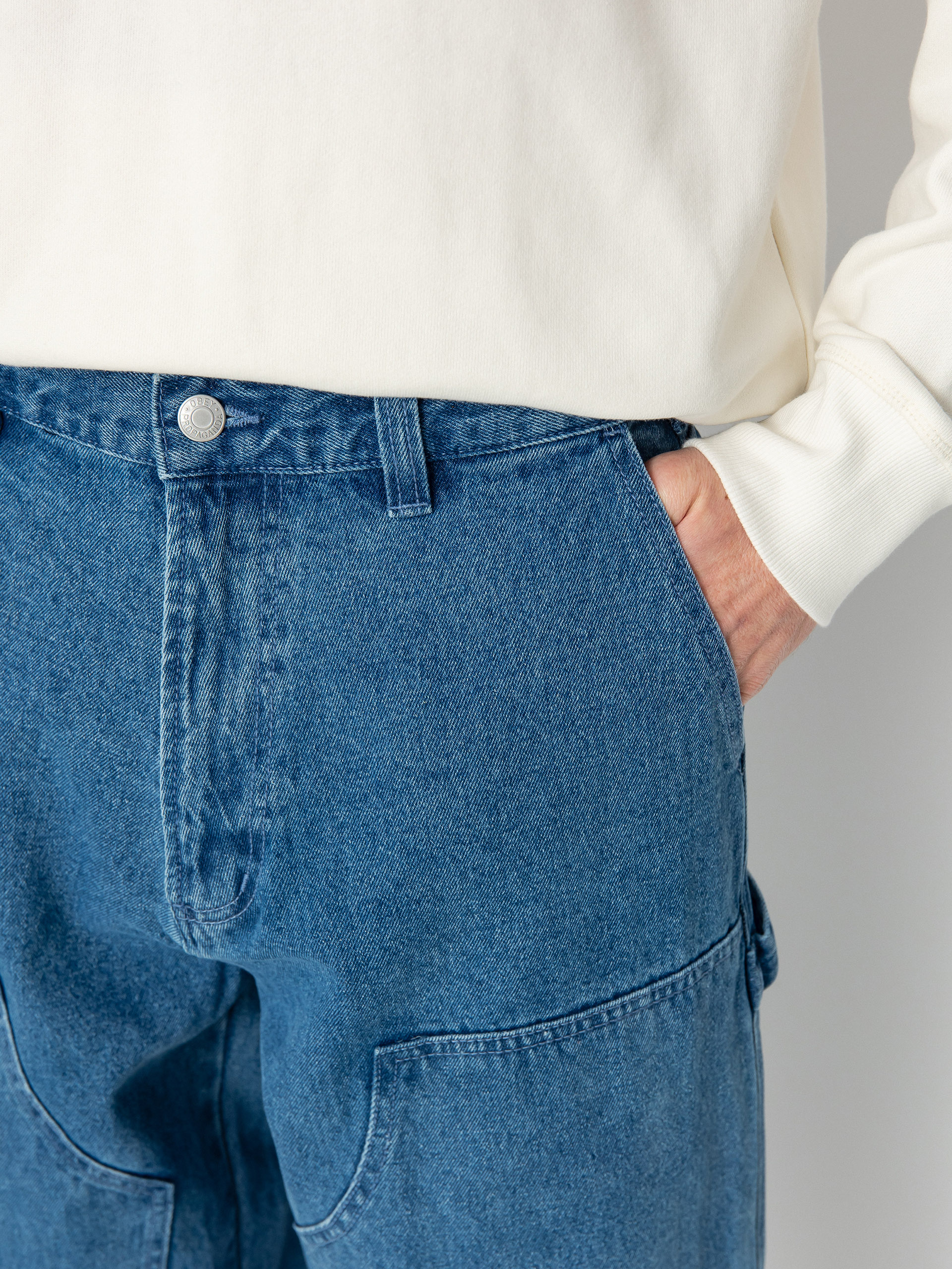 Spodnie OBEY Bigwig Denim Carpenter (light indigo)