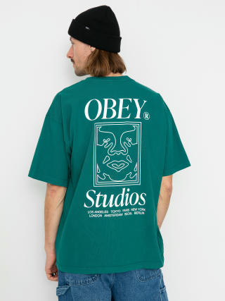 T-shirt OBEY Studios Icon (adventure green)