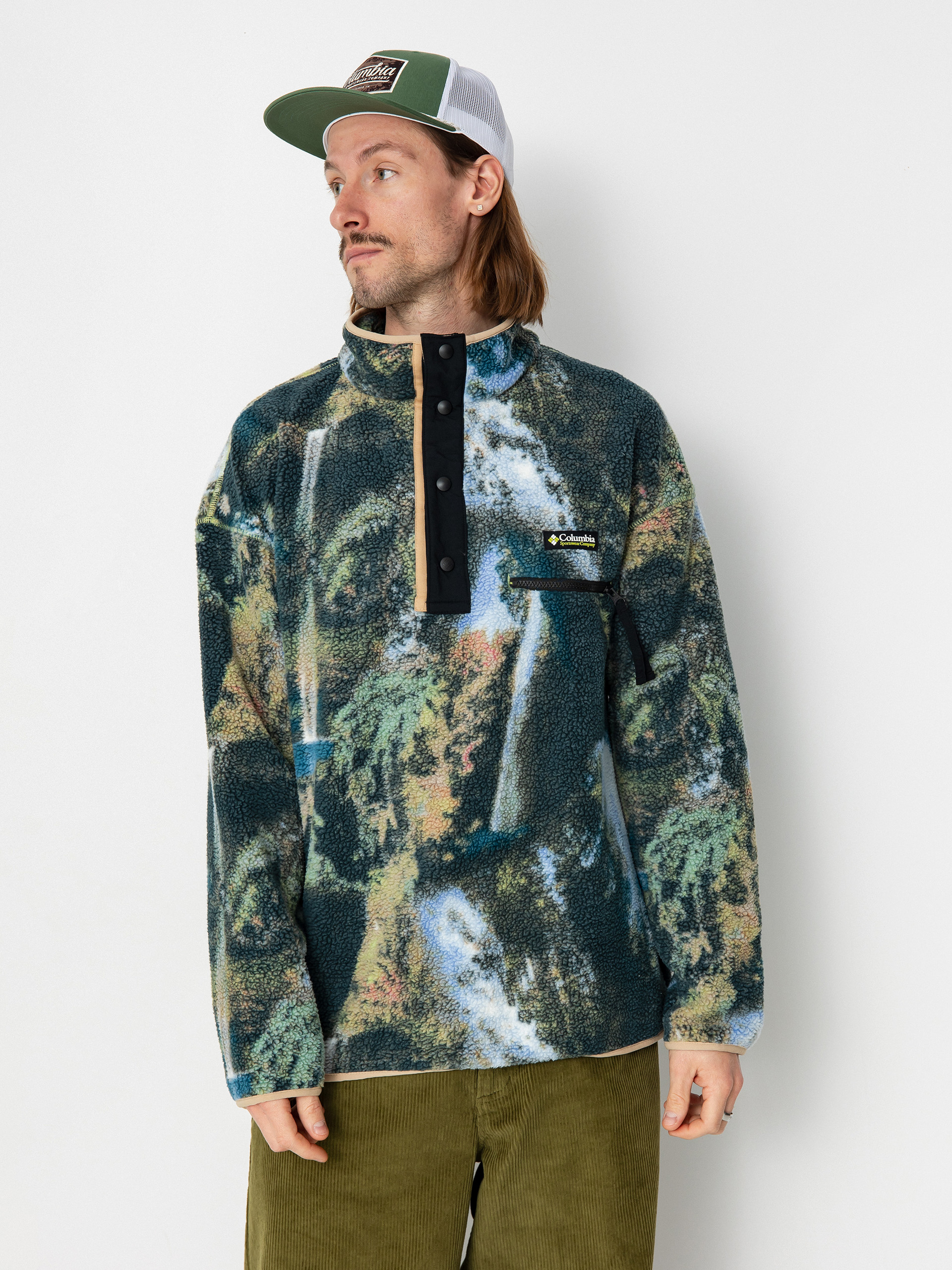 Męski Polar Columbia Helvetia (napa green chasing falls print/black/c)