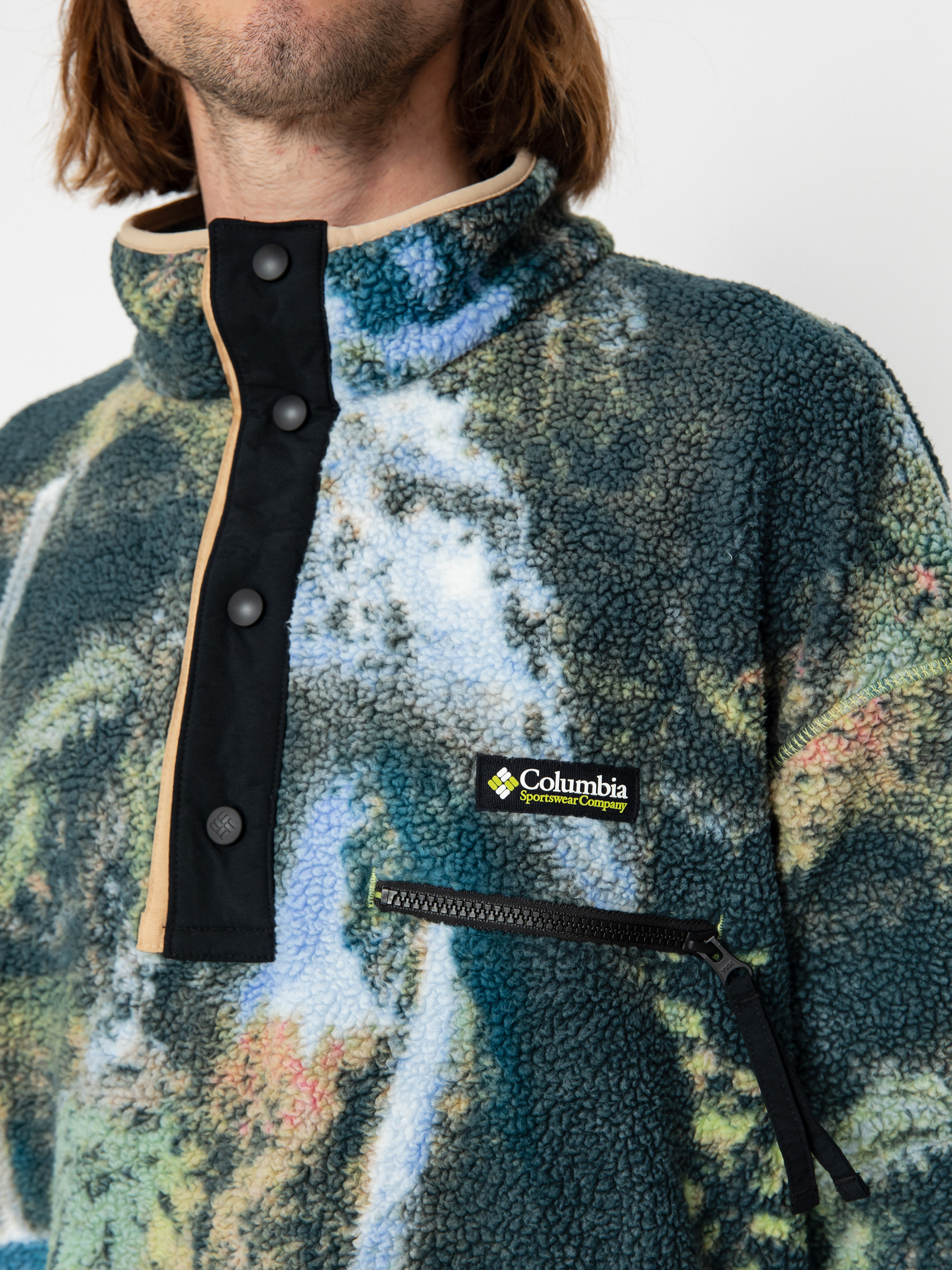 Męski Polar Columbia Helvetia (napa green chasing falls print/black/c)