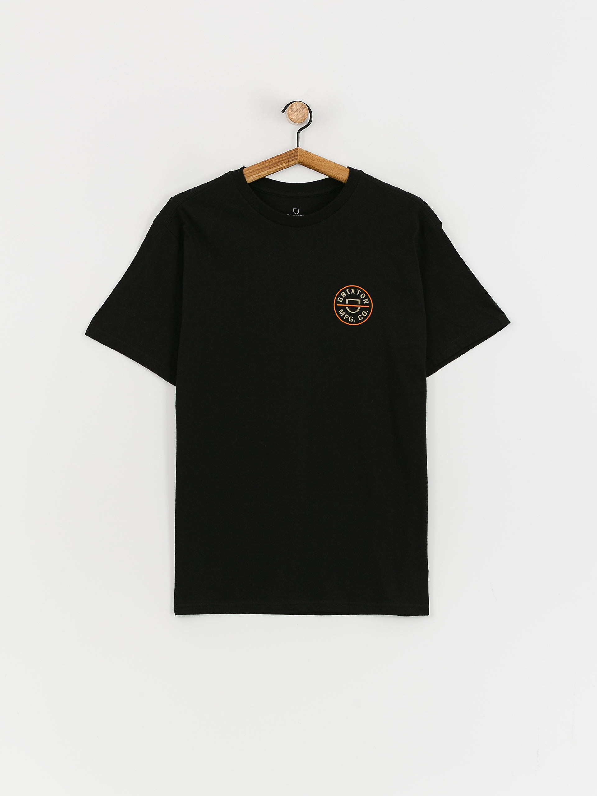 T-shirt Brixton Crest II Stt (black/persimmon orange/sand)