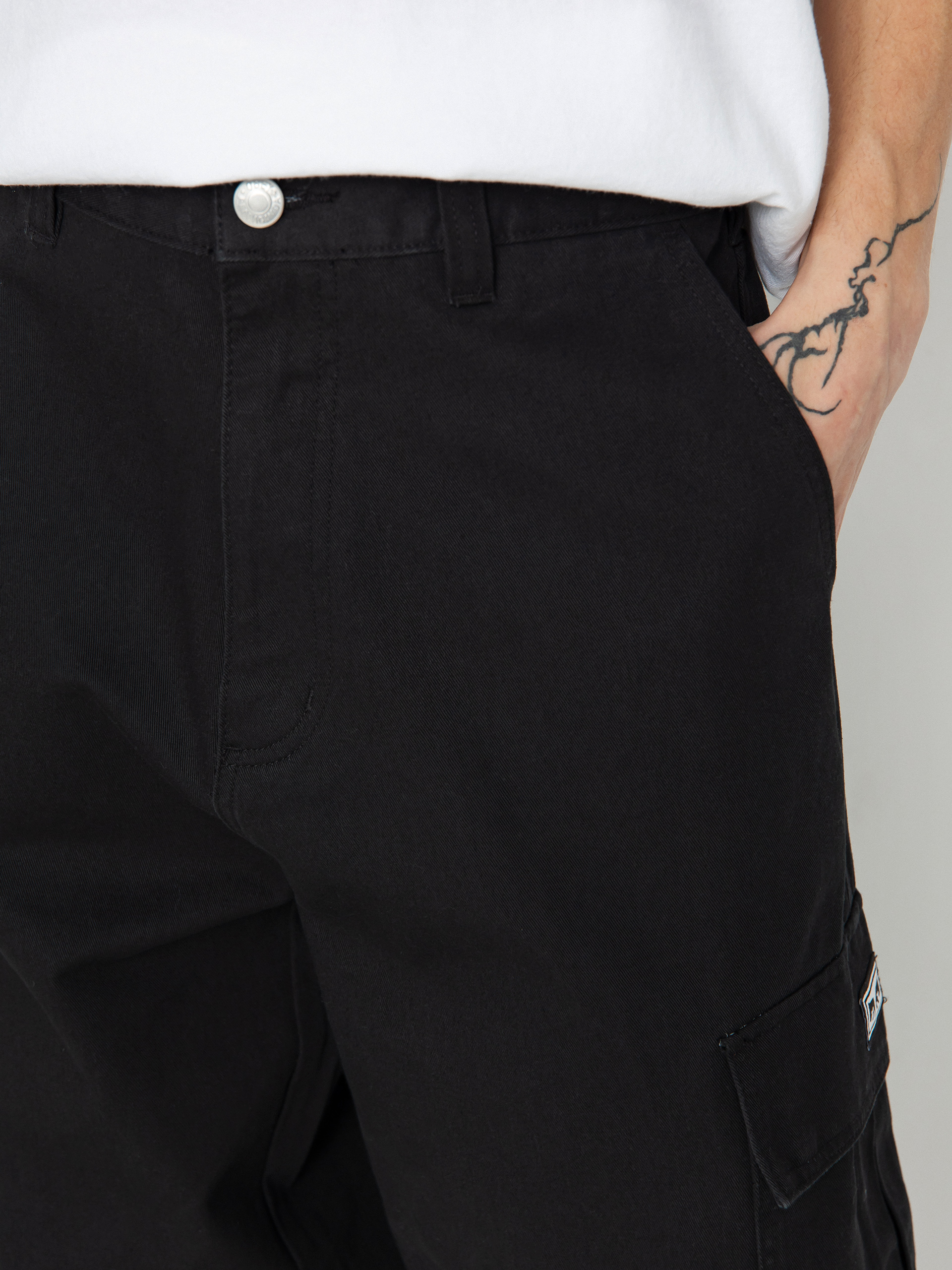 Spodnie OBEY Bigwig Baggy Twill Cargo (black)