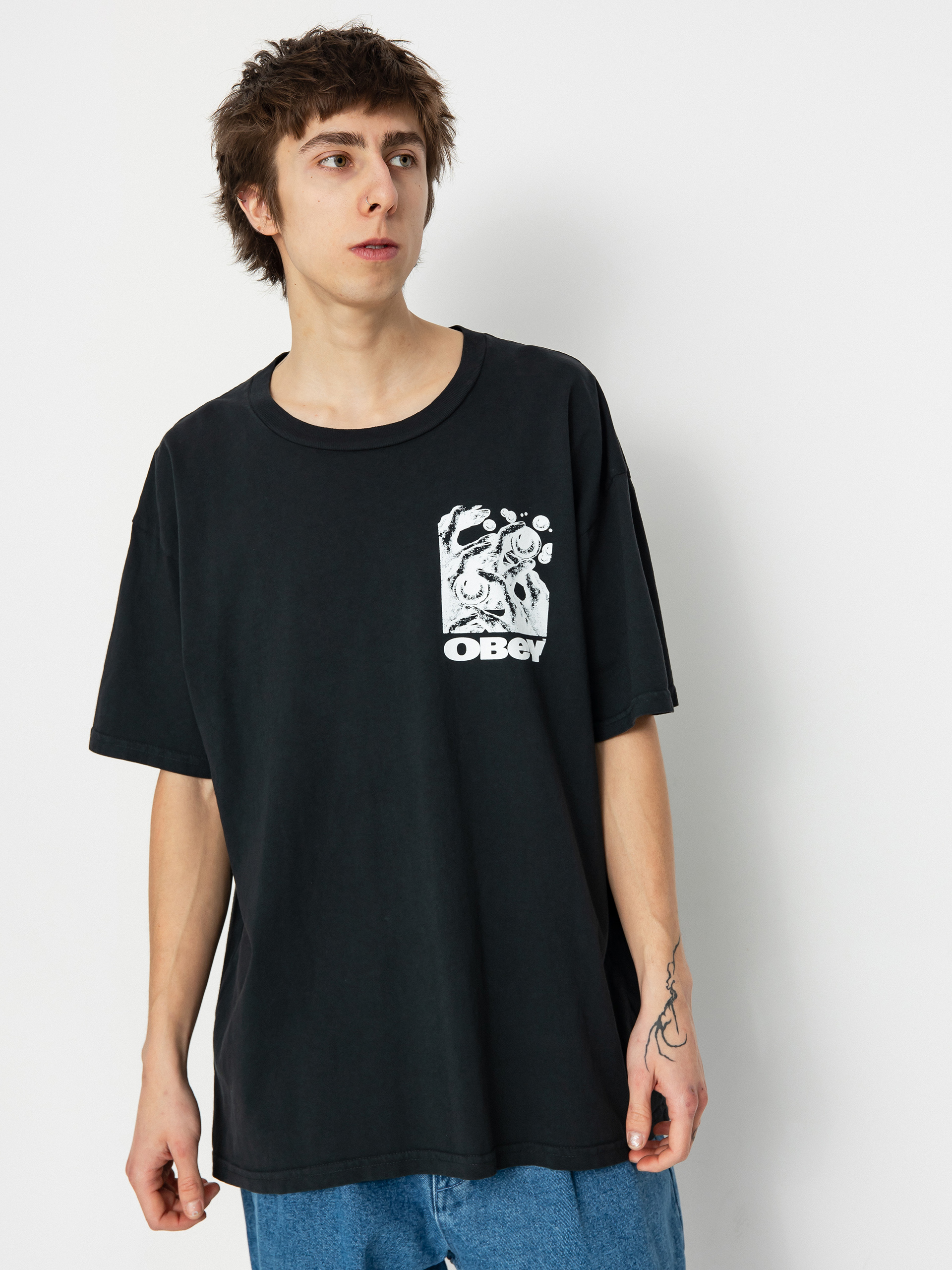 T-shirt OBEY Eyes In My Head (pigment vintage black)