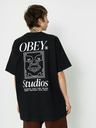 T-shirt OBEY Studios Icon (jet black)