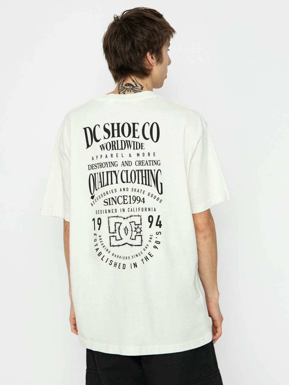 T-shirt DC High Rise (lily white acid wash)