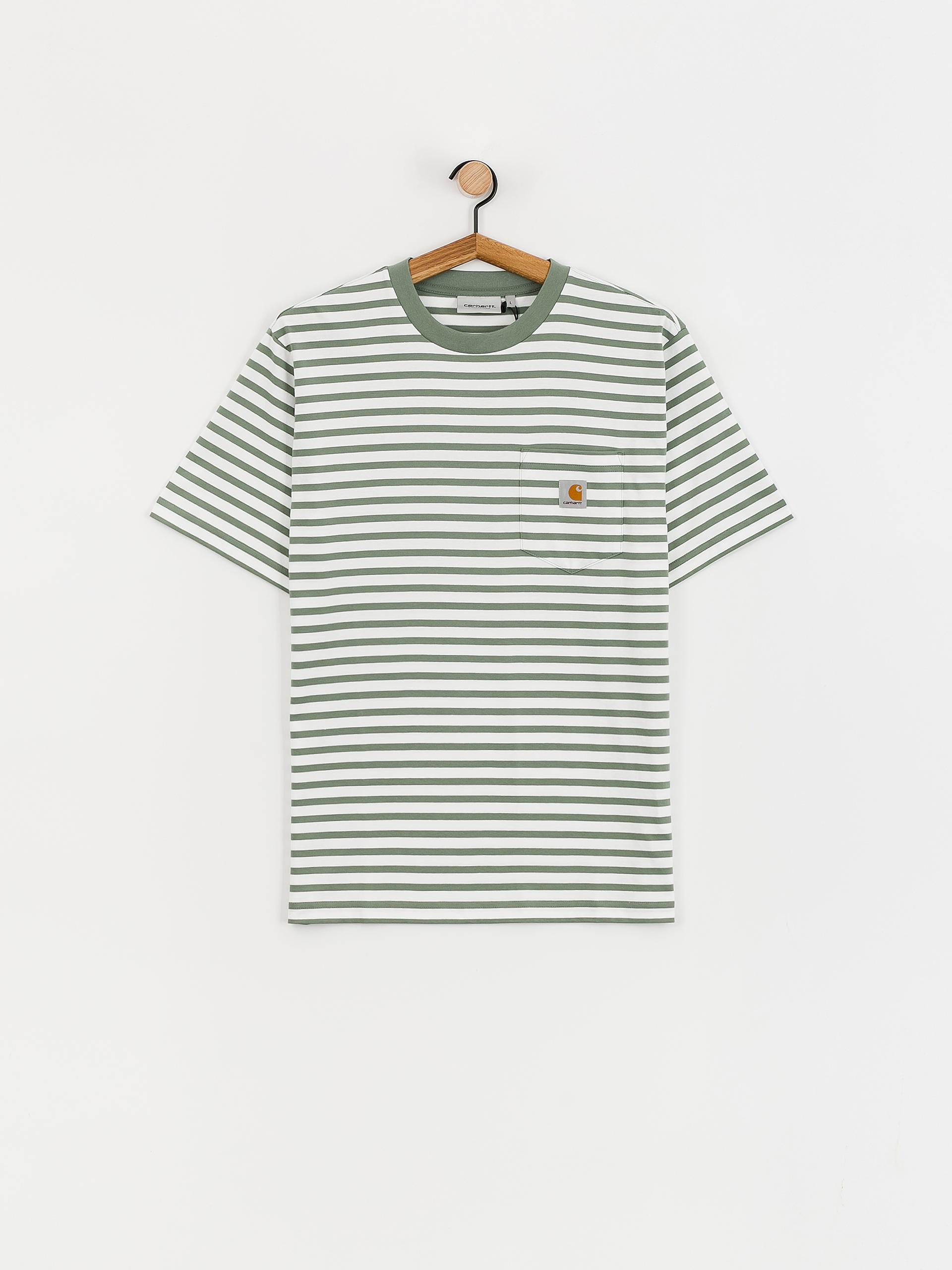 T-shirt Carhartt WIP Seidler Pocket (seidler stripe/park/white)