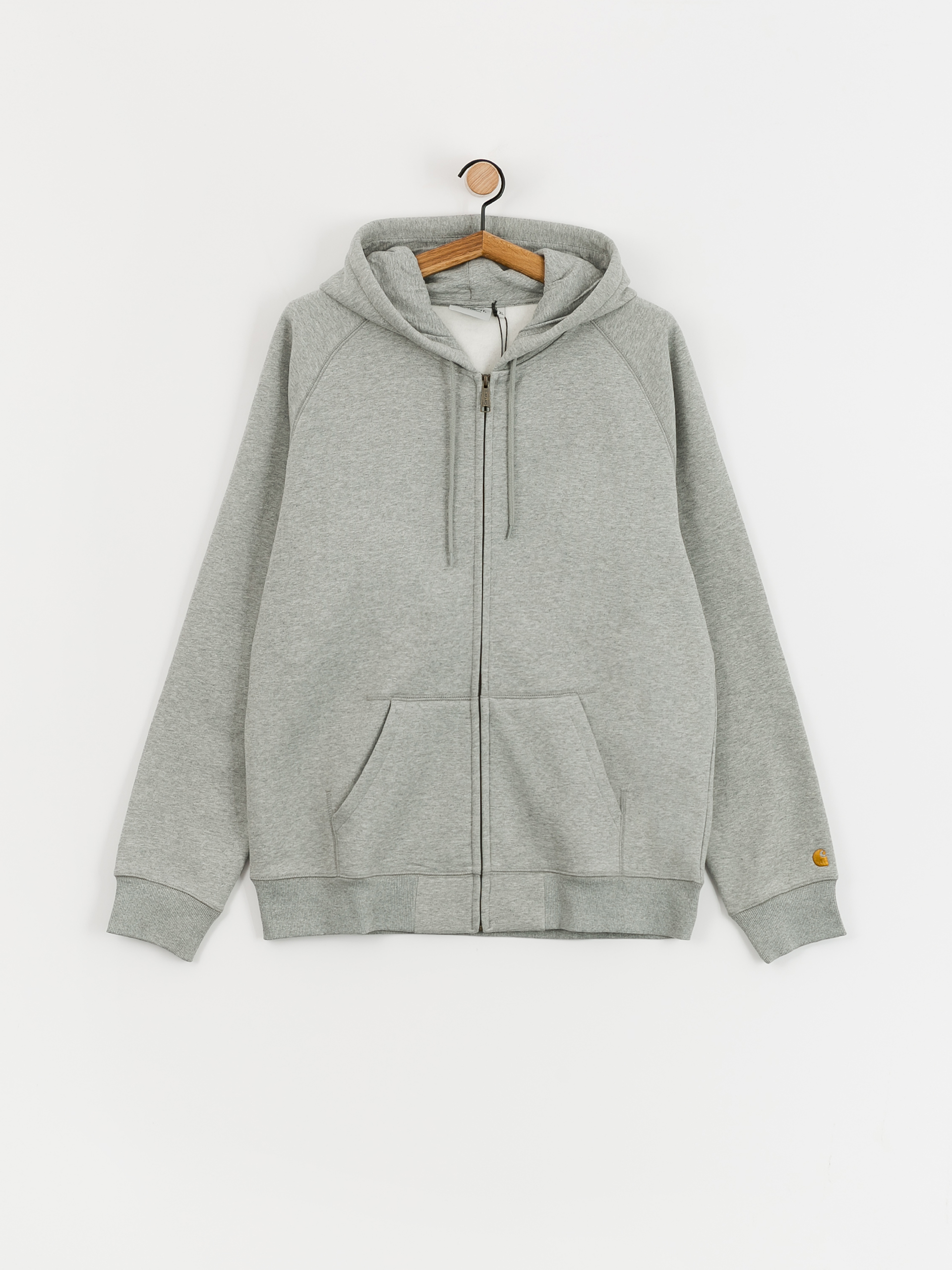 Bluza z kapturem Carhartt WIP Chase ZHD (grey heather/gold)