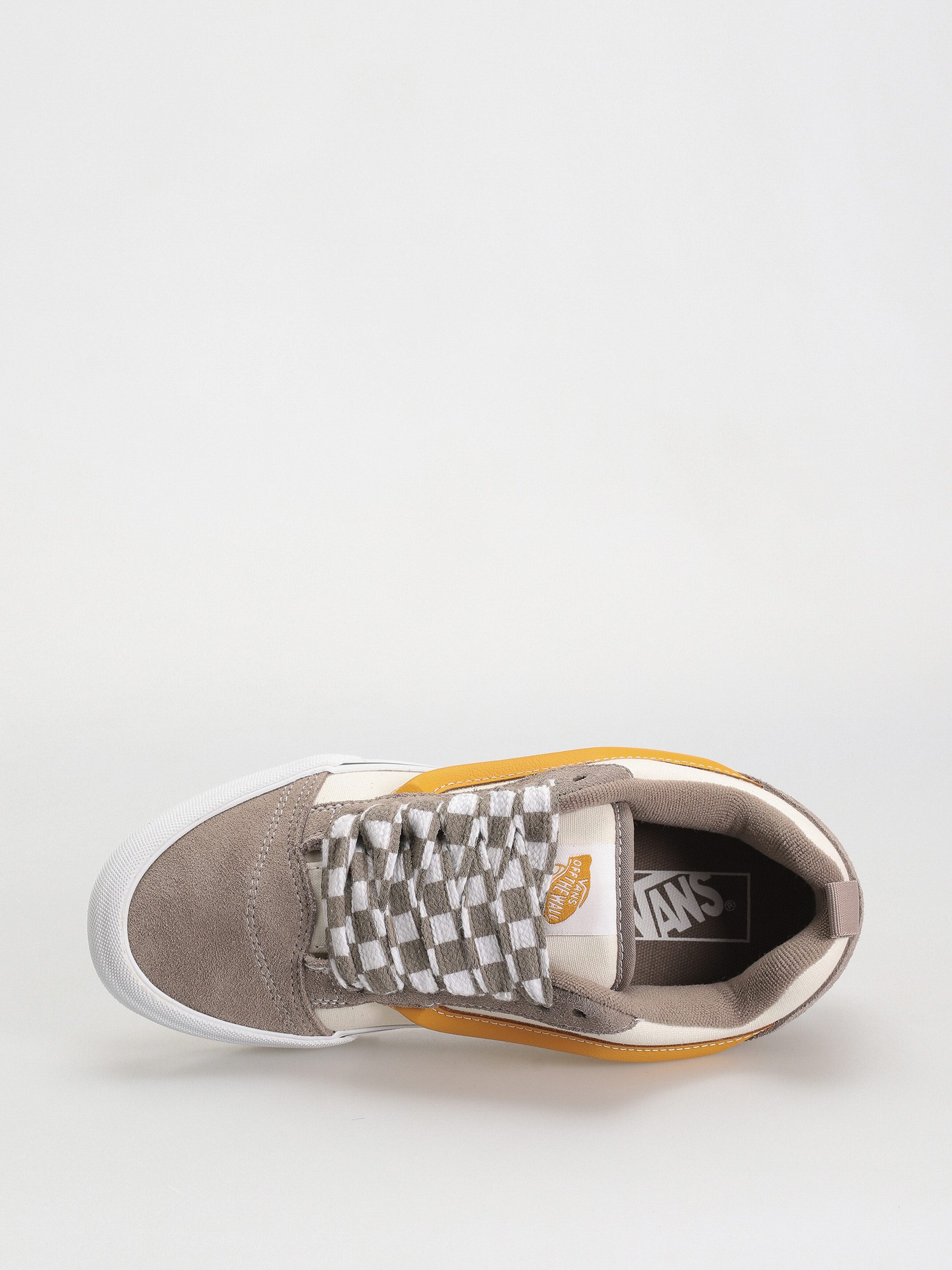 Buty Vans Knu Skool (mega check gray/marshmallow)