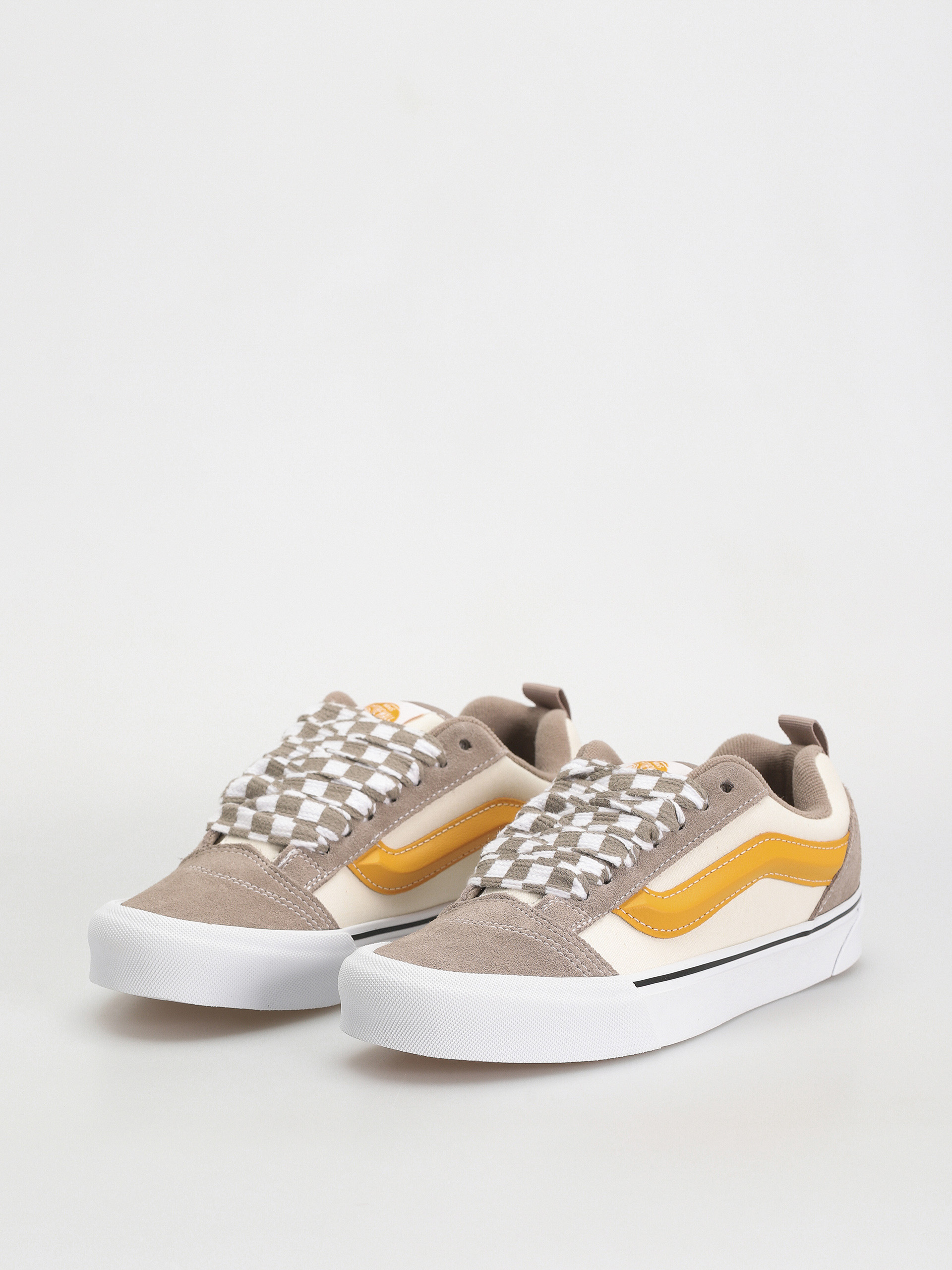 Buty Vans Knu Skool (mega check gray/marshmallow)