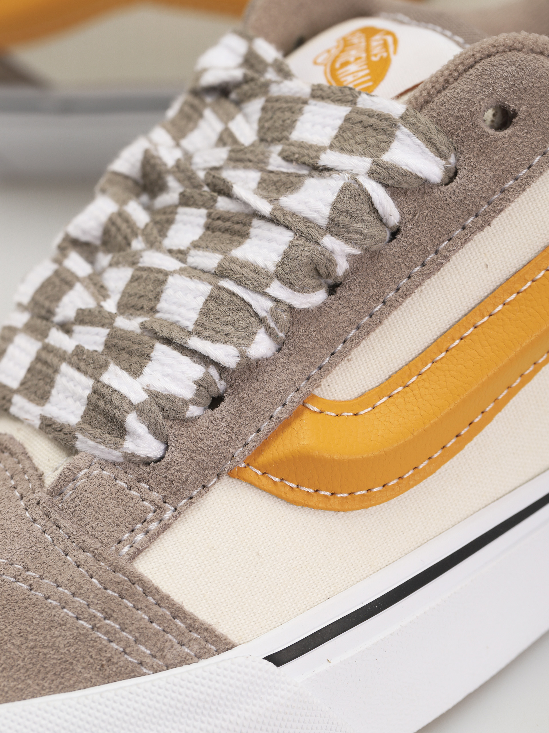 Buty Vans Knu Skool (mega check gray/marshmallow)