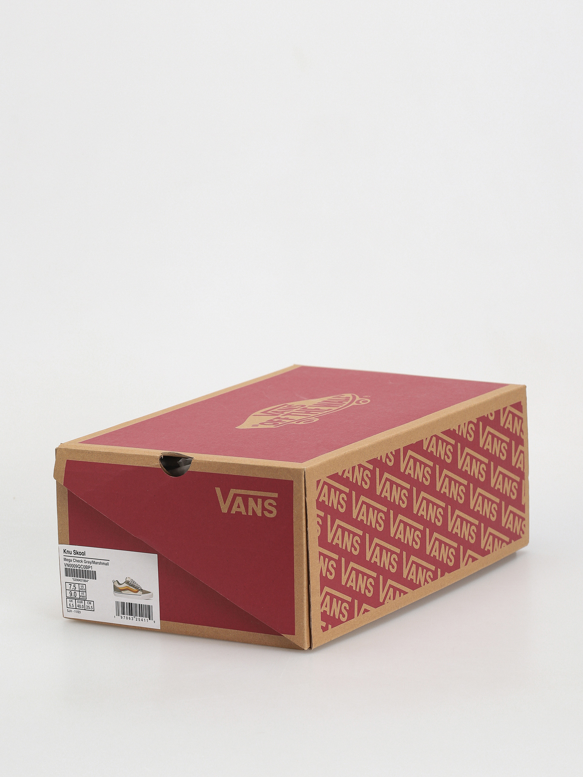 Buty Vans Knu Skool (mega check gray/marshmallow)