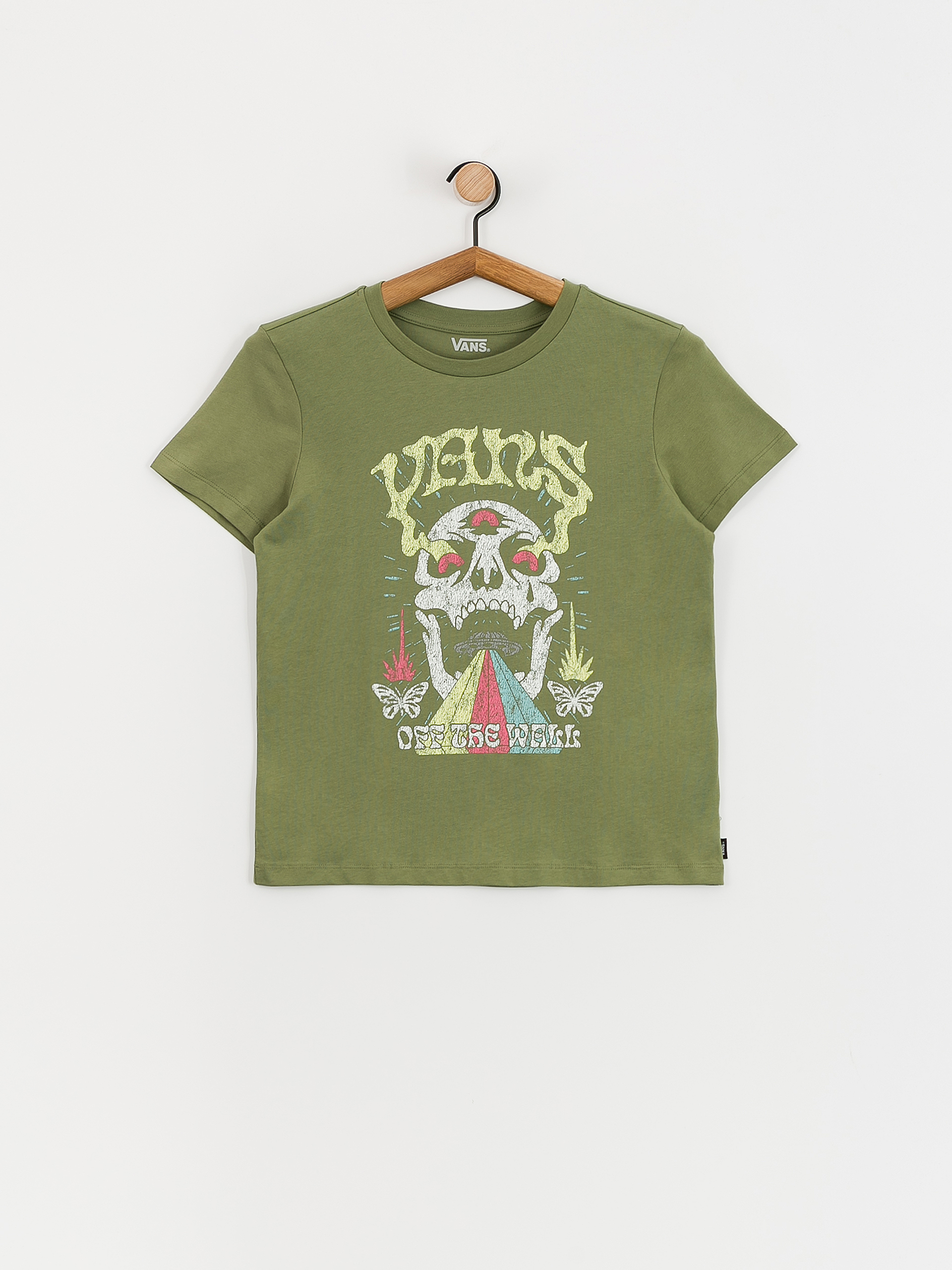 T-shirt Vans Skull Saucer Crew Wmn (olivine)