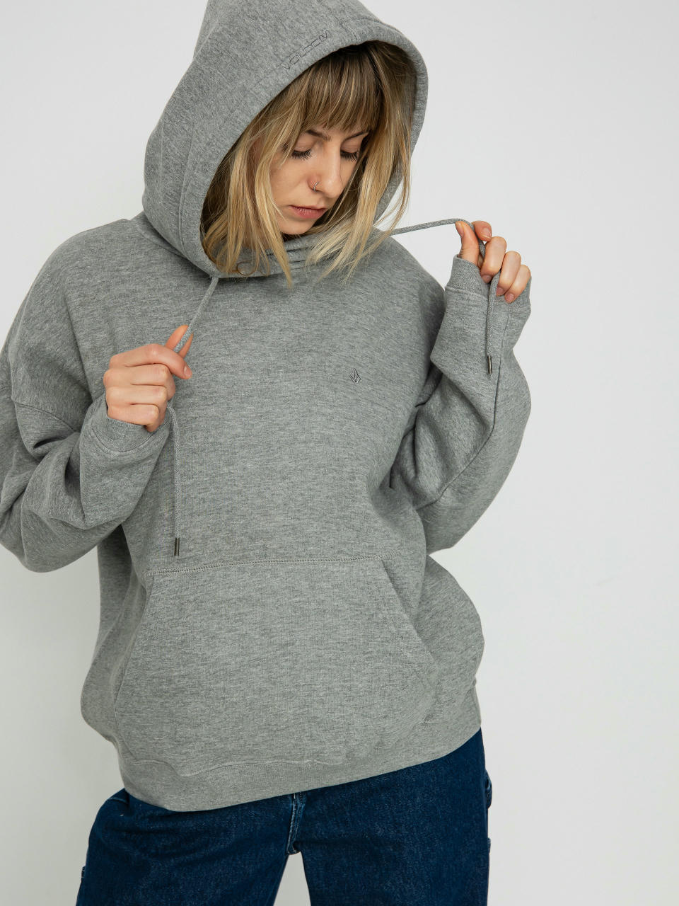 Bluza z kapturem Volcom Stone Srt Up HD Wmn (heather grey)