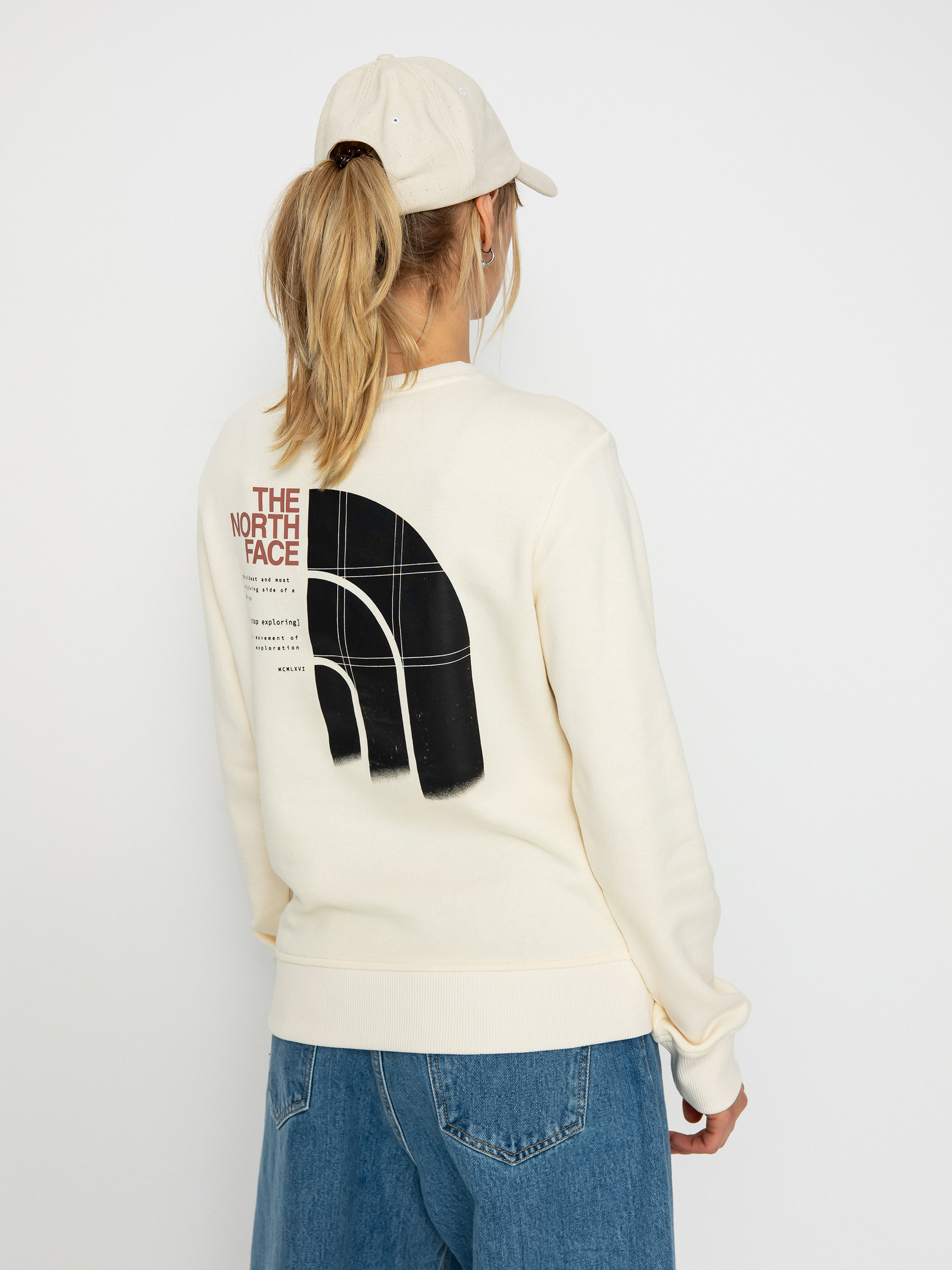 Bluza The North Face Graphic Crew 3 Wmn (white dune)