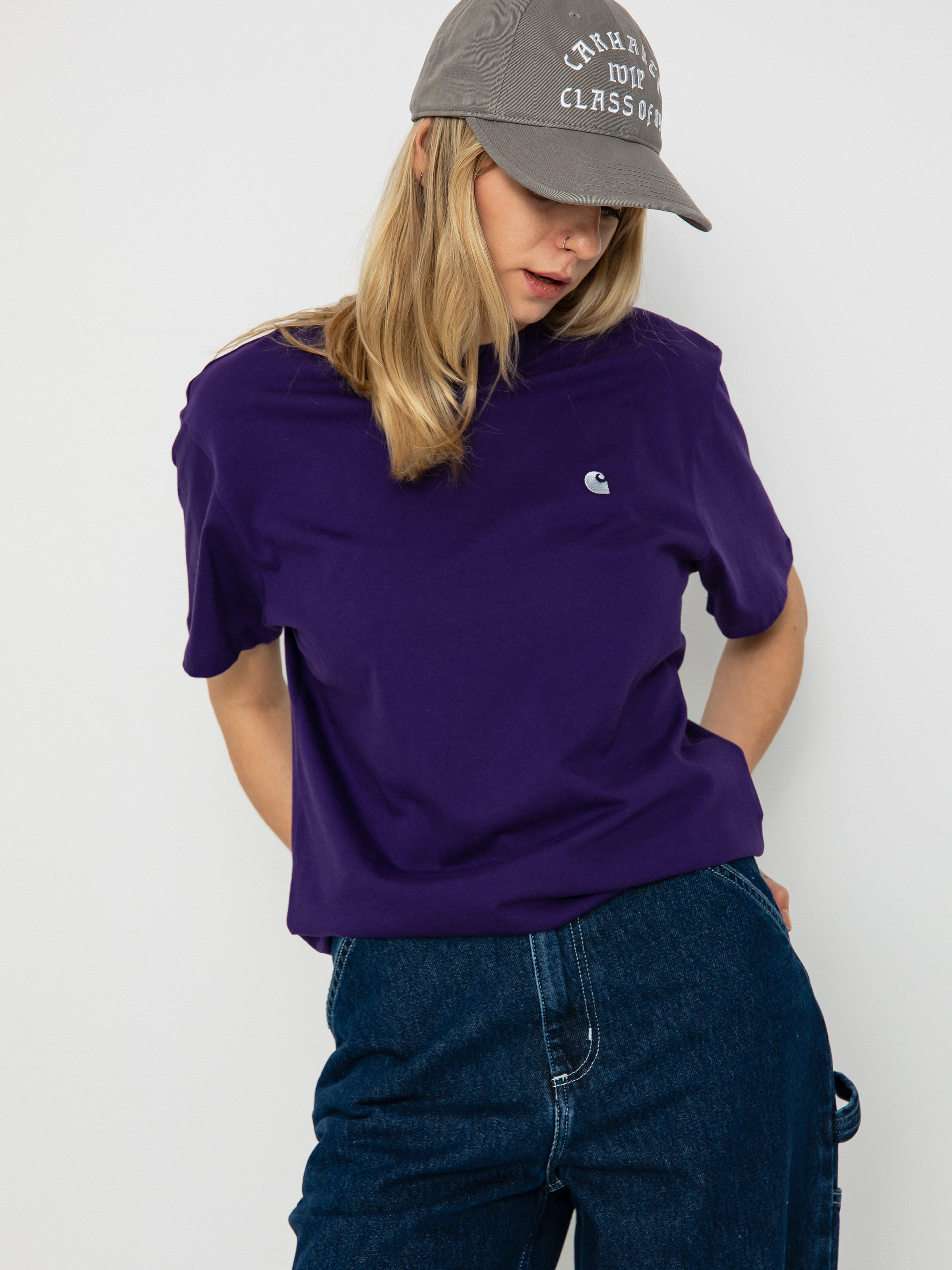T-shirt Carhartt WIP Casey Wmn (tyrian/silver)