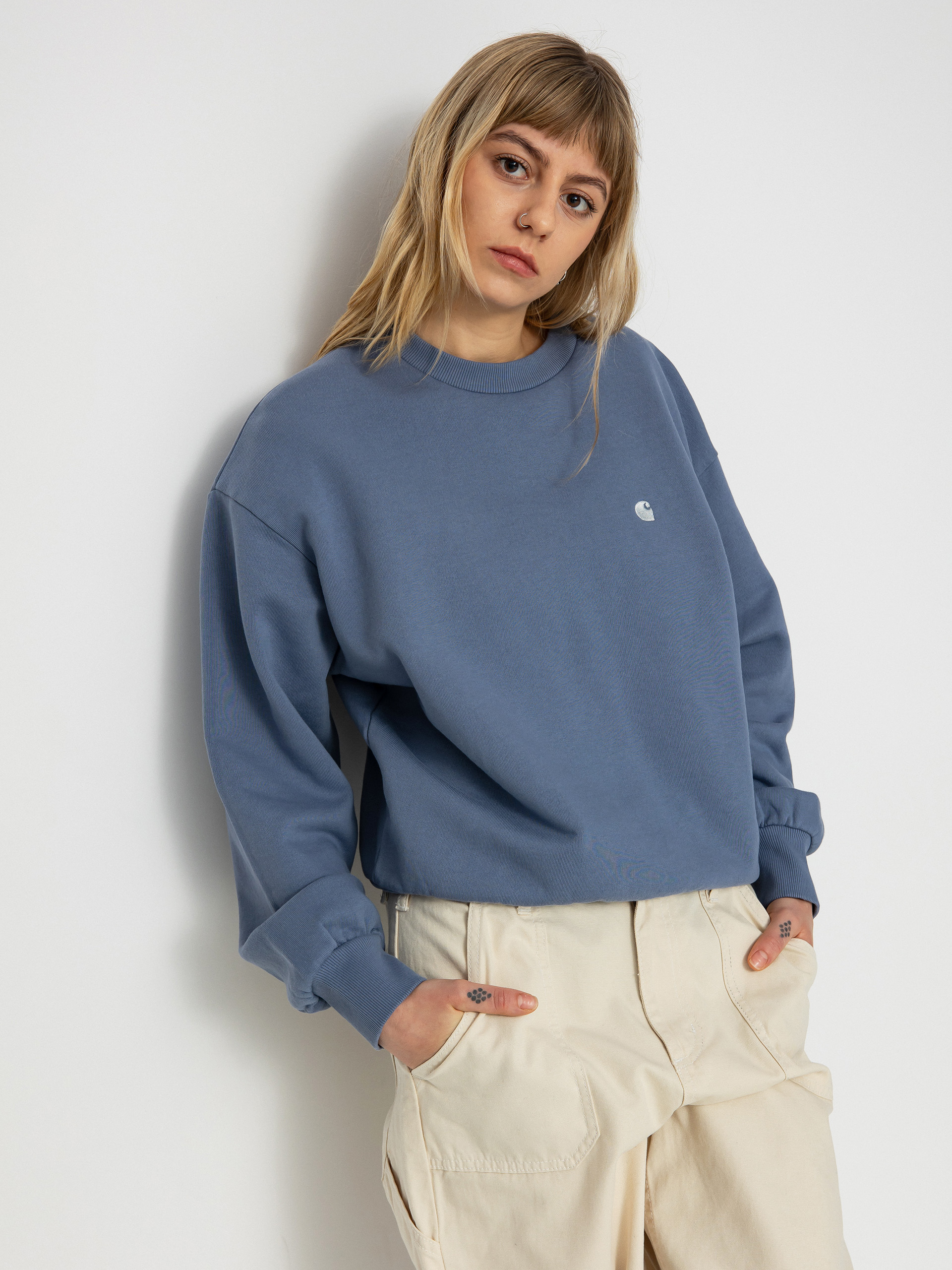 Bluza Carhartt WIP Casey Wmn (bay blue/silver)