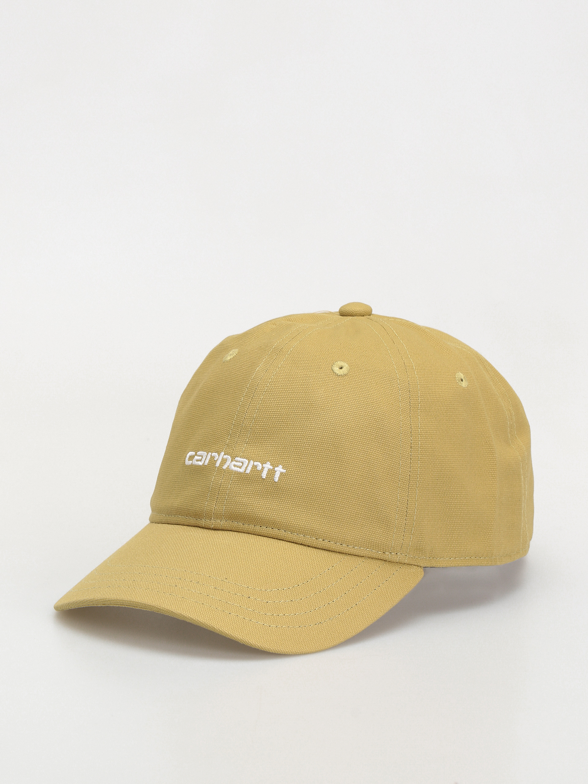 Czapka z daszkiem Carhartt WIP Canvas Script (agate/white)