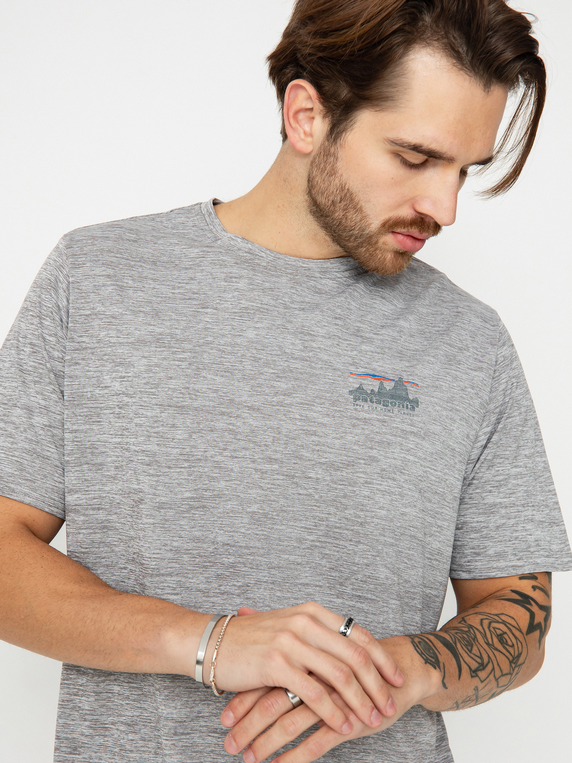 T-shirt Patagonia Cap Cool Daily Graphic (73 skyline feather grey)