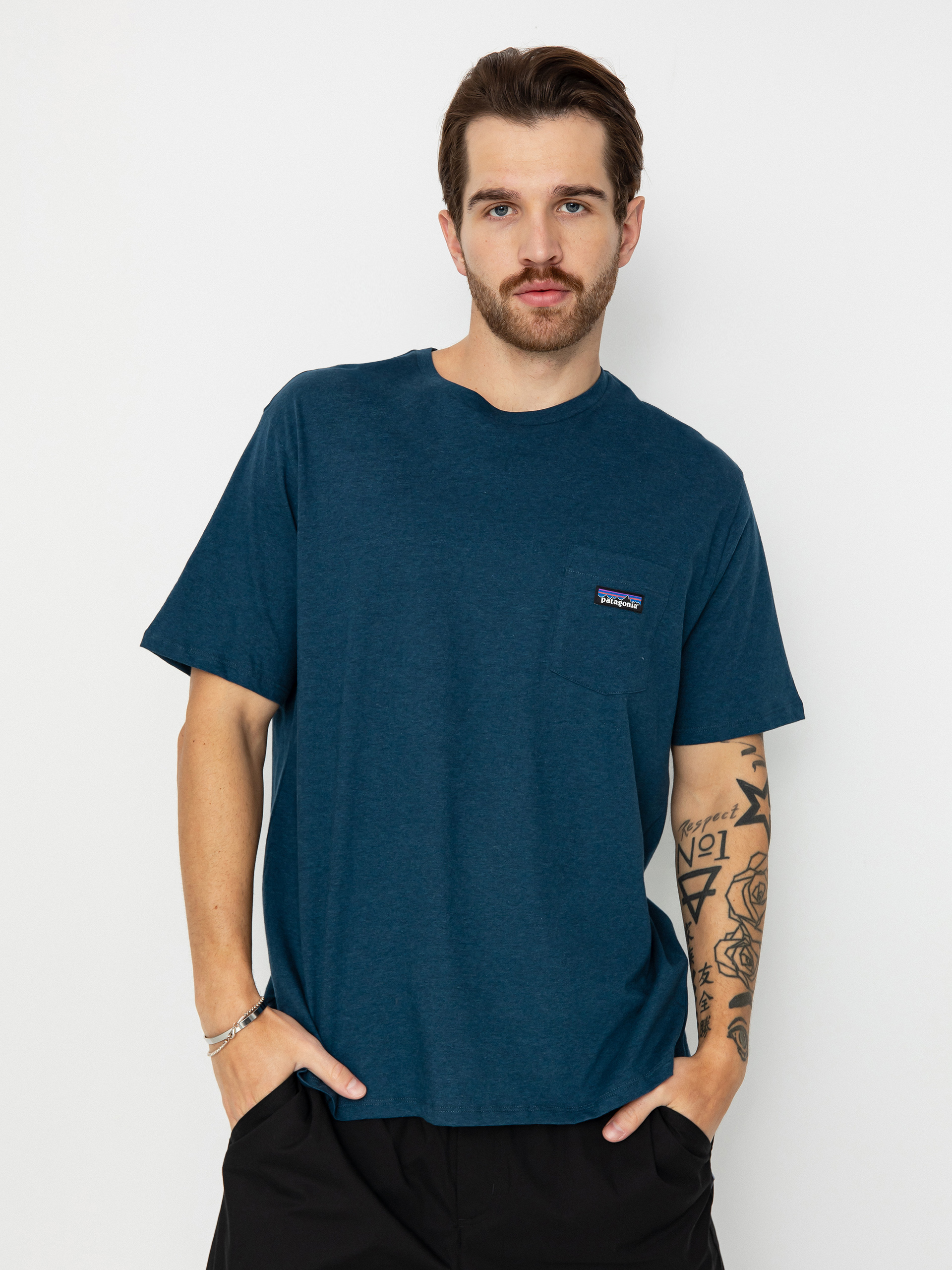 T-shirt Patagonia Daily Pocket (tidepool blue)