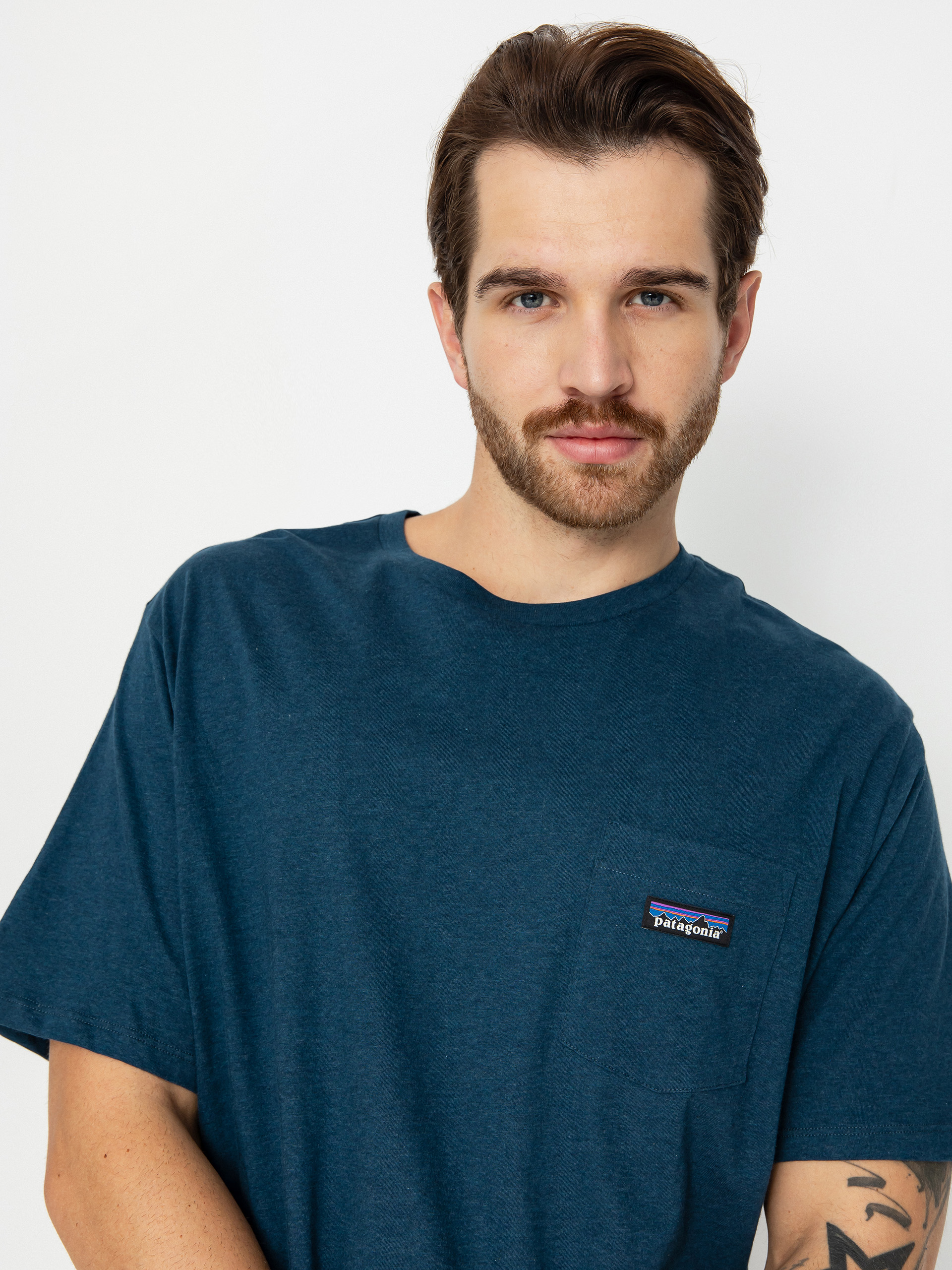 T-shirt Patagonia Daily Pocket (tidepool blue)