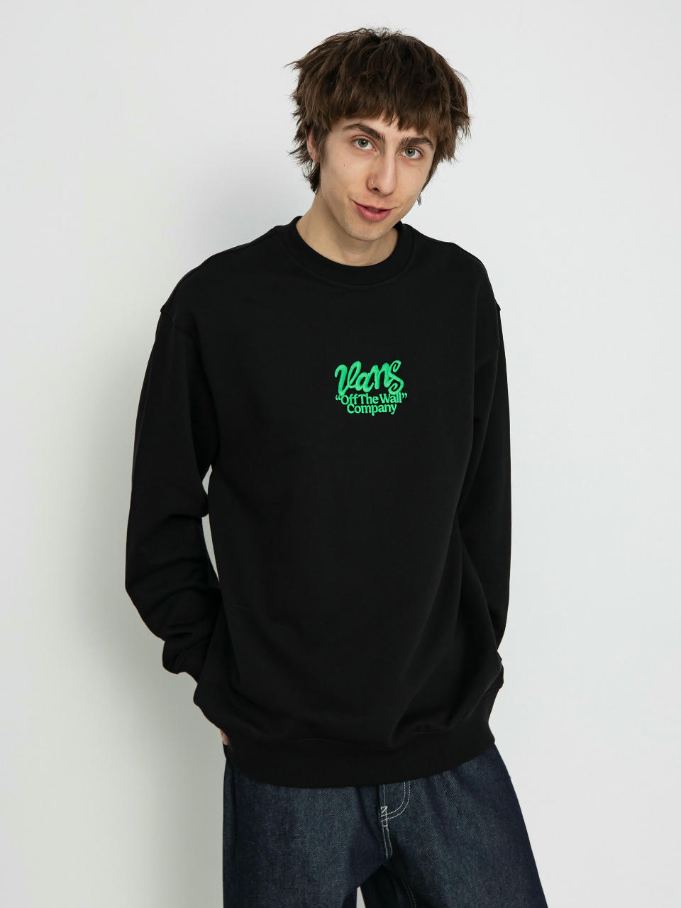 Bluza Vans Spray Type Loose Crew (black)