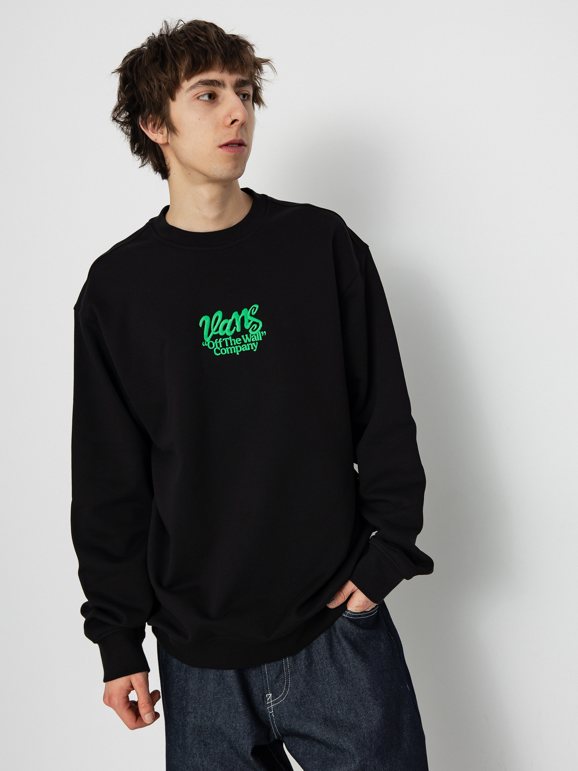 Bluza Vans Spray Type Loose Crew (black)