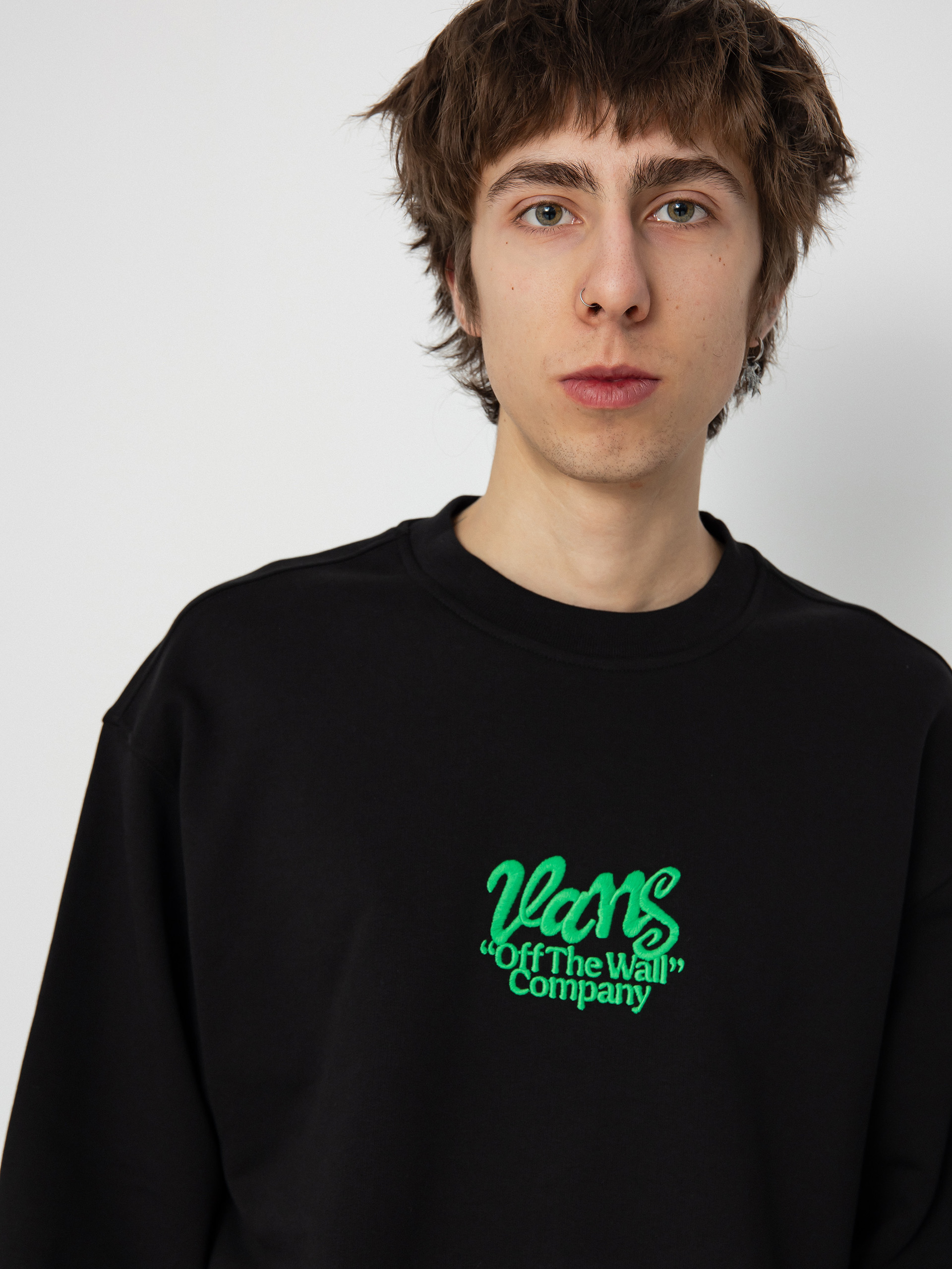 Bluza Vans Spray Type Loose Crew (black)