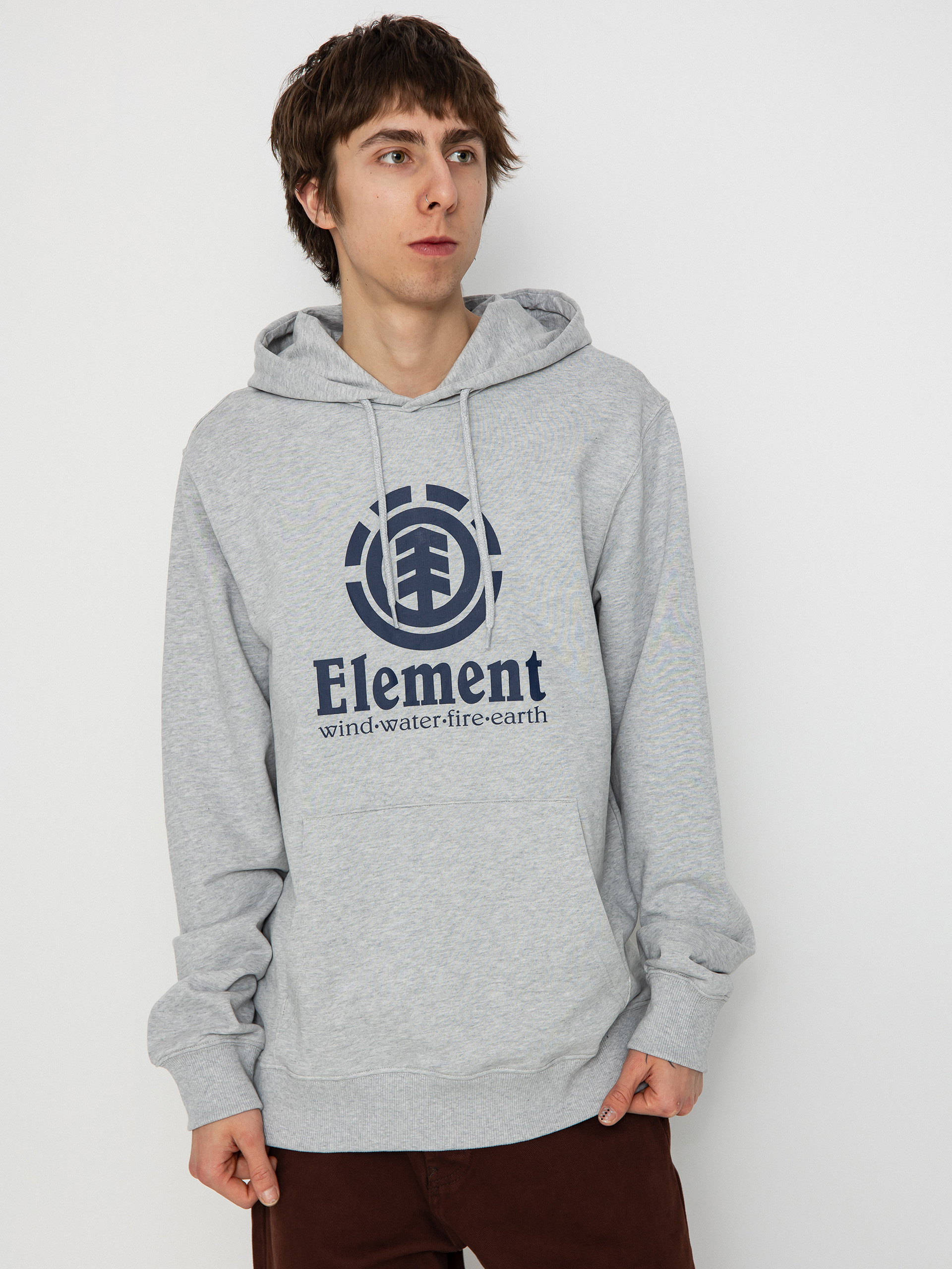 Bluza z kapturem Element Vertical HD - szary (mid grey heather)