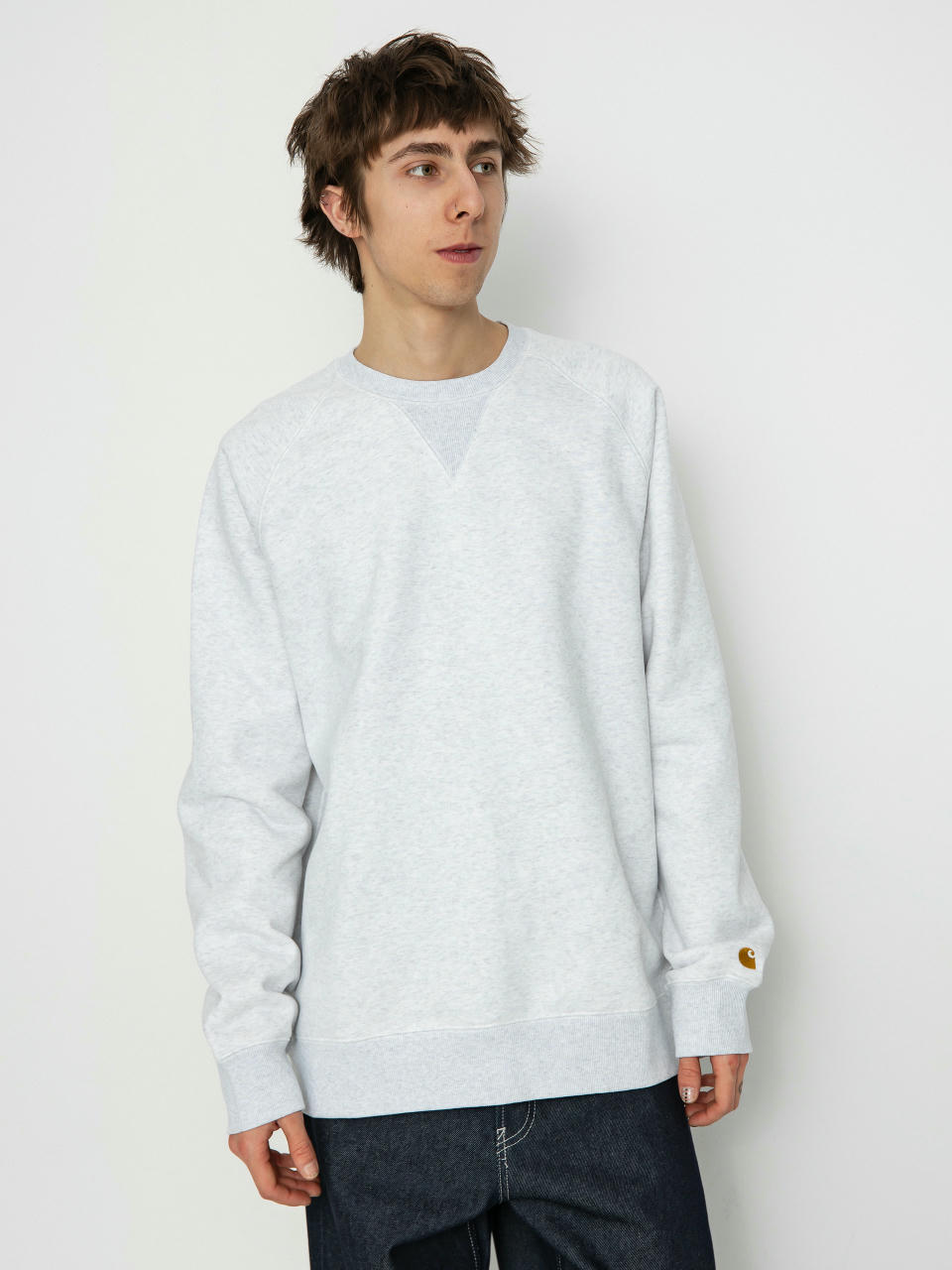 Bluza Carhartt WIP Chase (ash heather/gold)