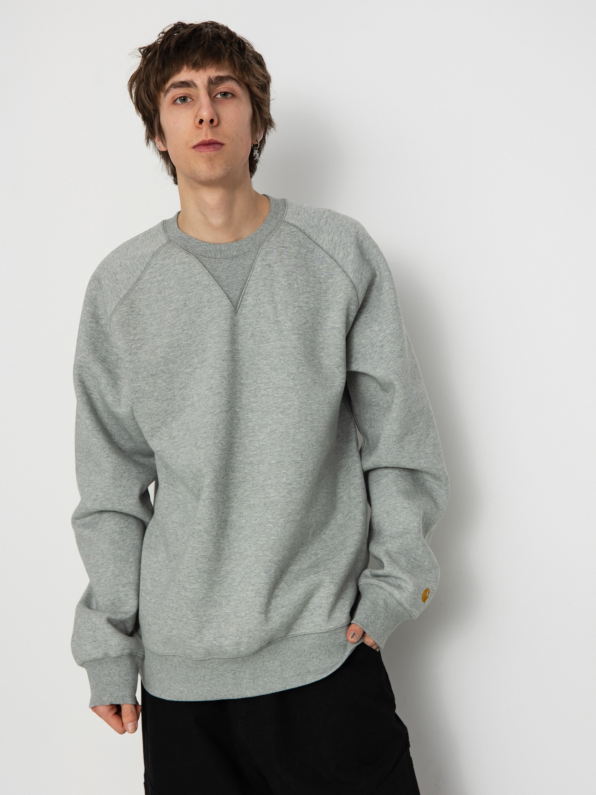 Bluza Carhartt WIP Chase (grey heather/gold)