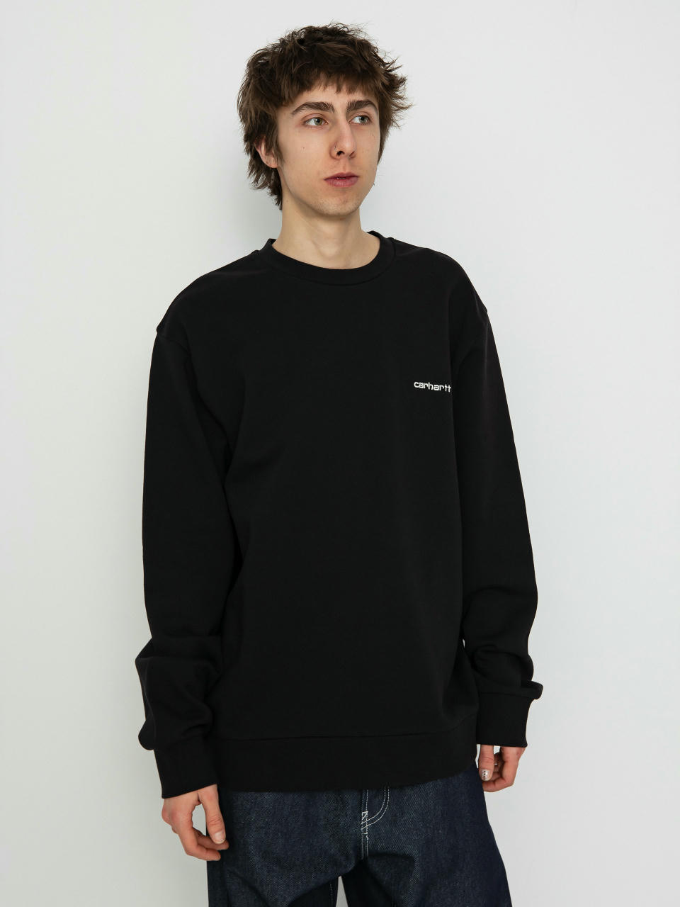 Bluza Carhartt WIP Script Embroidery (black/white)